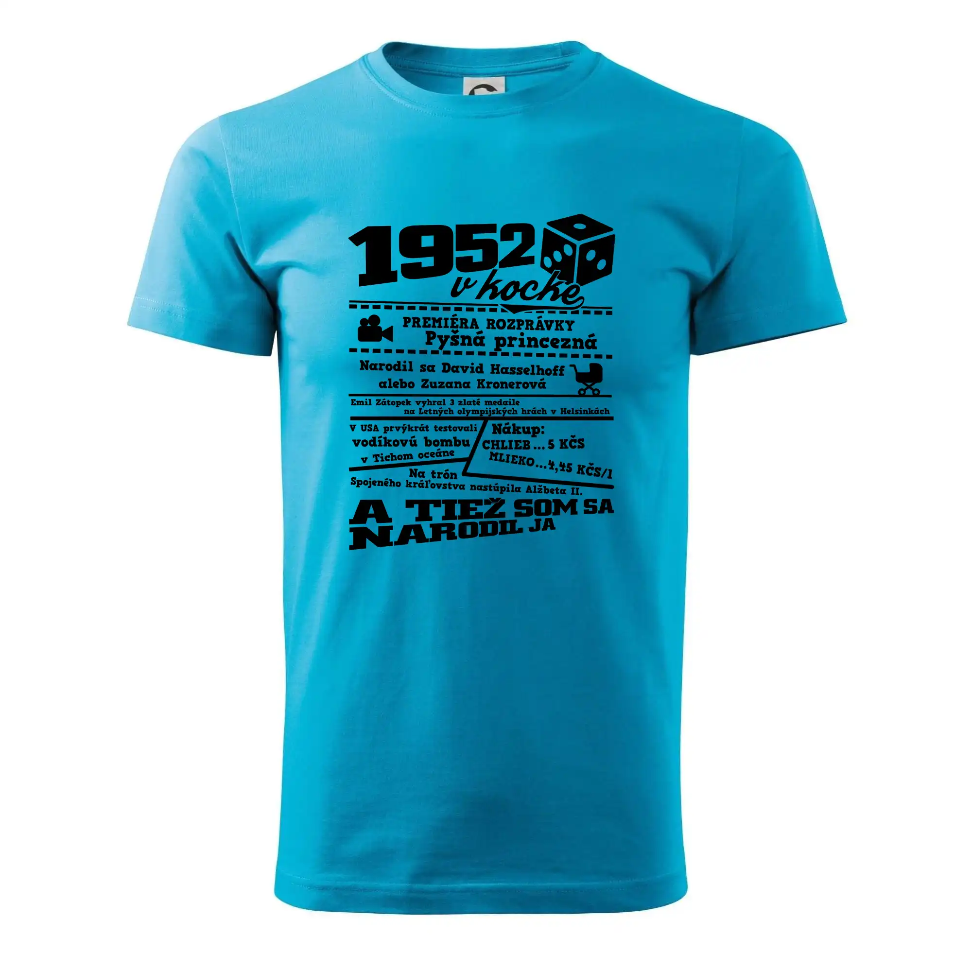 1952 v kocke - Pánske tričko nižšej gramáže