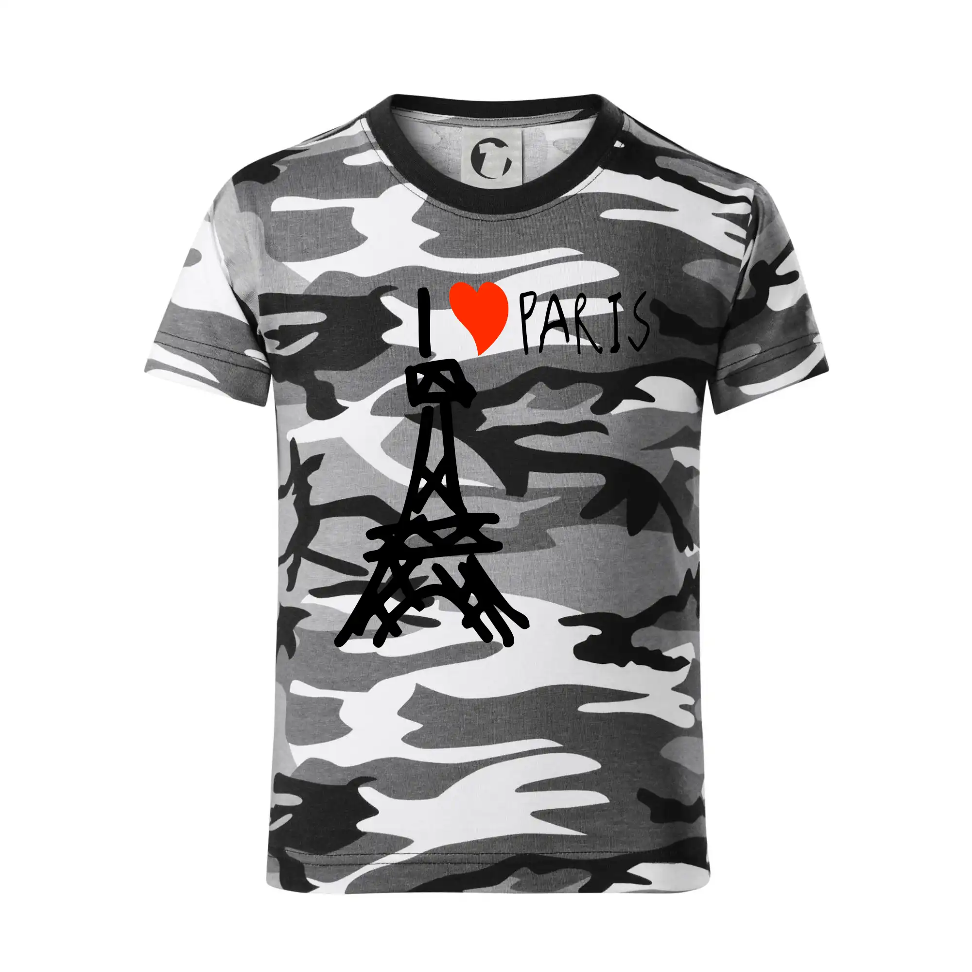 Tričká Francúzsko - I love Paris - Detské maskáčové tričko