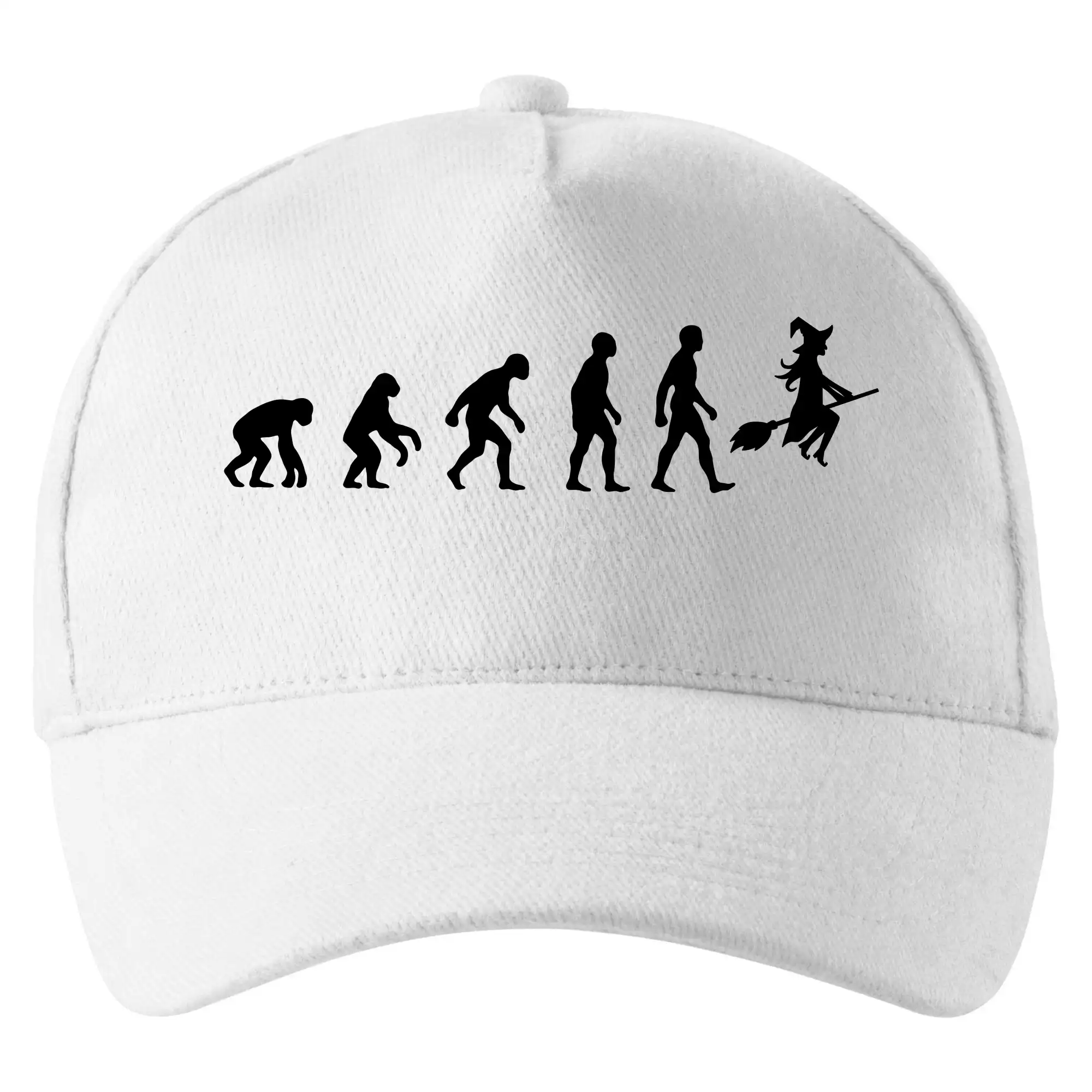 Tričká s potlačou evolúcia - Evolúcia čarodejnice - Šiltovka so zahnutým šiltom a mosaznou sponou