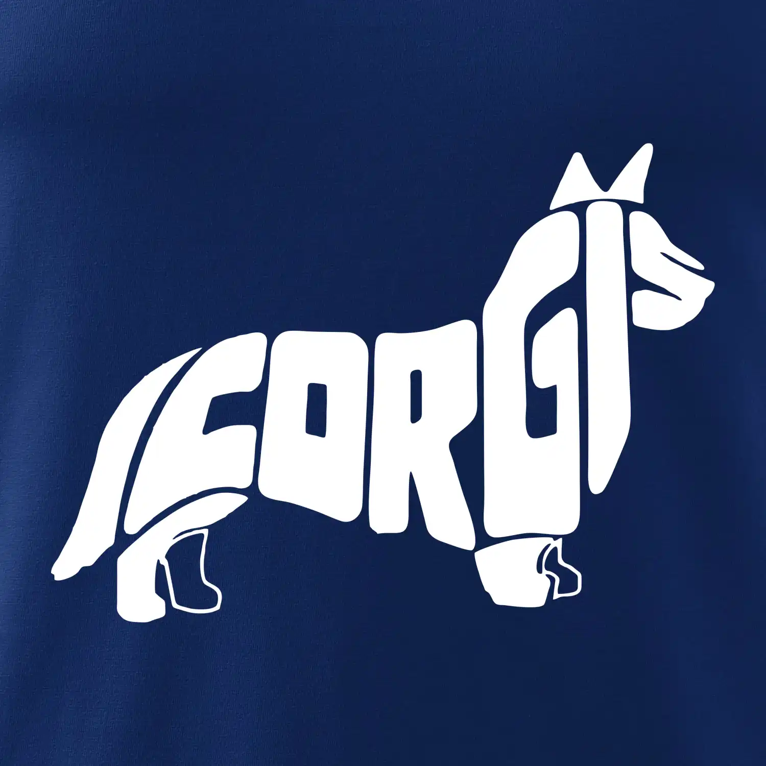 Corgi - nápis v těle