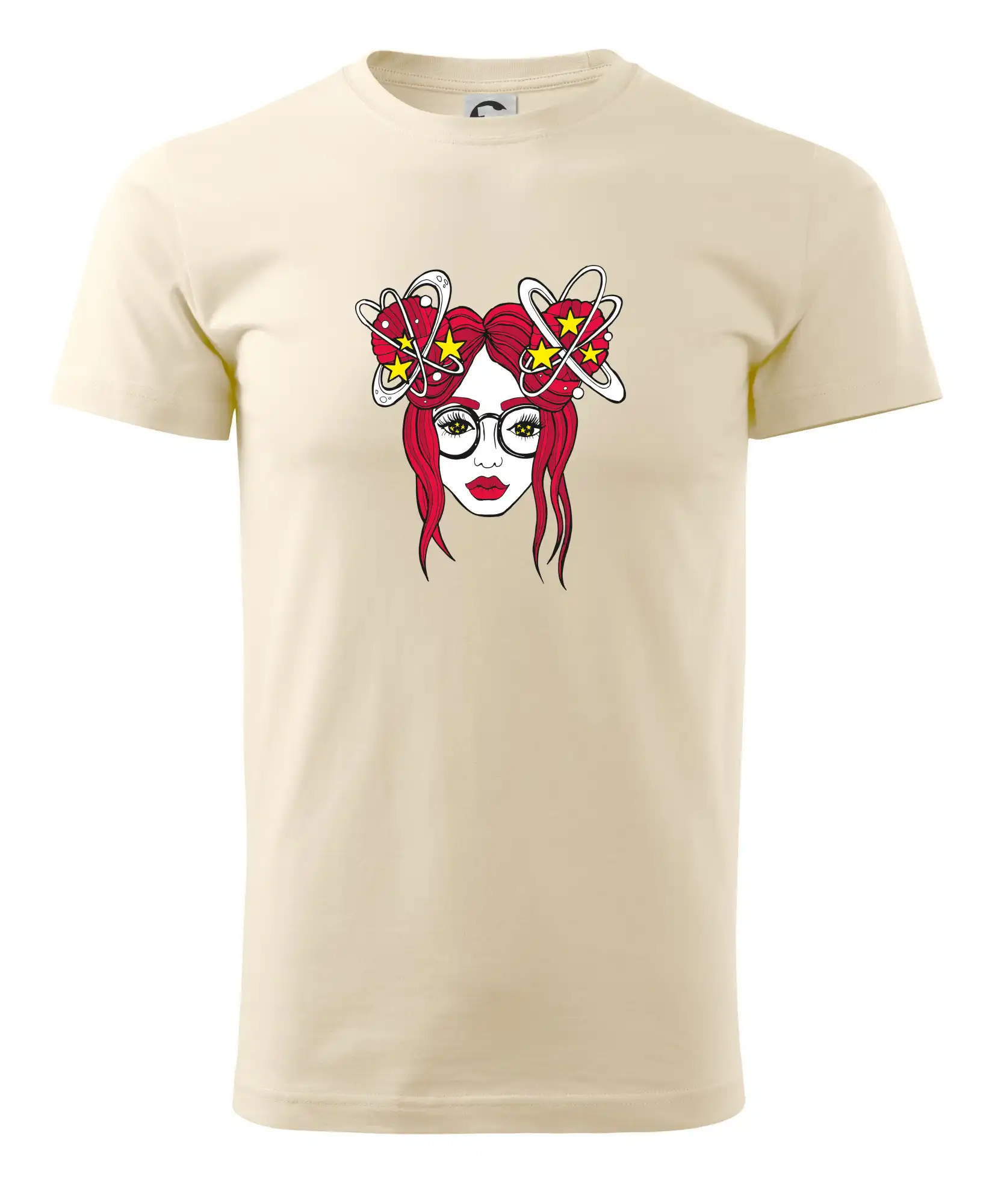 Grafické tričká - Magická červenovláska (Pecka design) - Pánske tričko nižšej gramáže