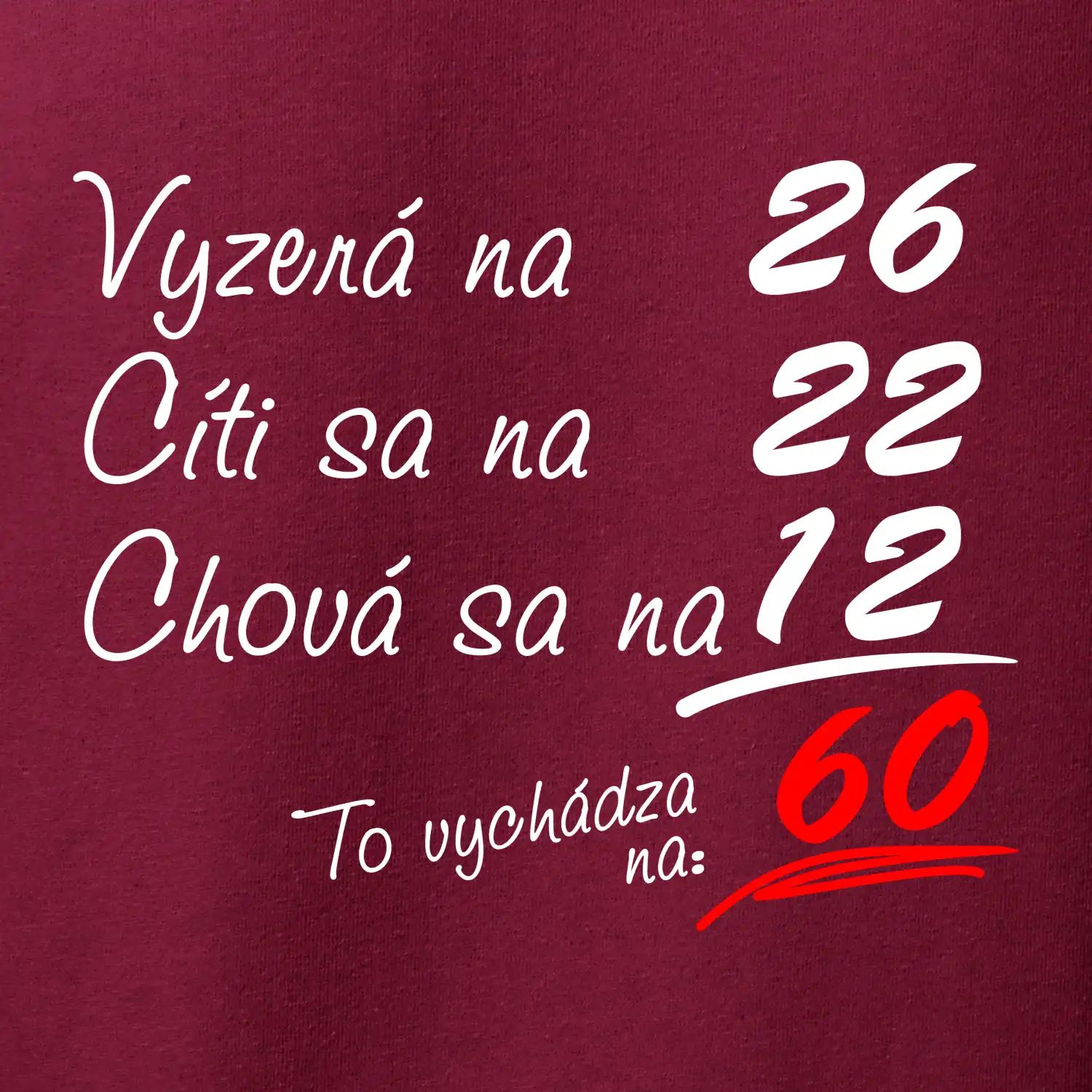 Vyzerá, cíti sa, chová sa - 60 rokov