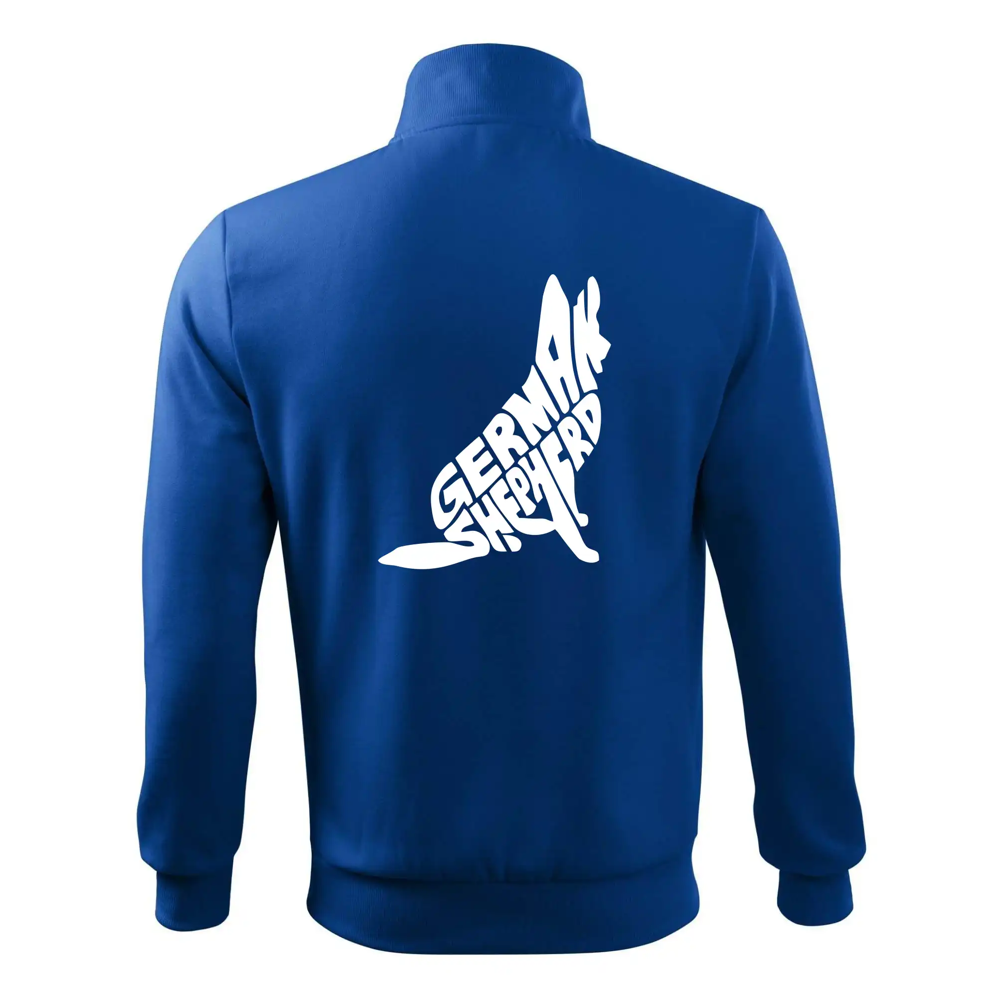 Německý ovčák sedící napis