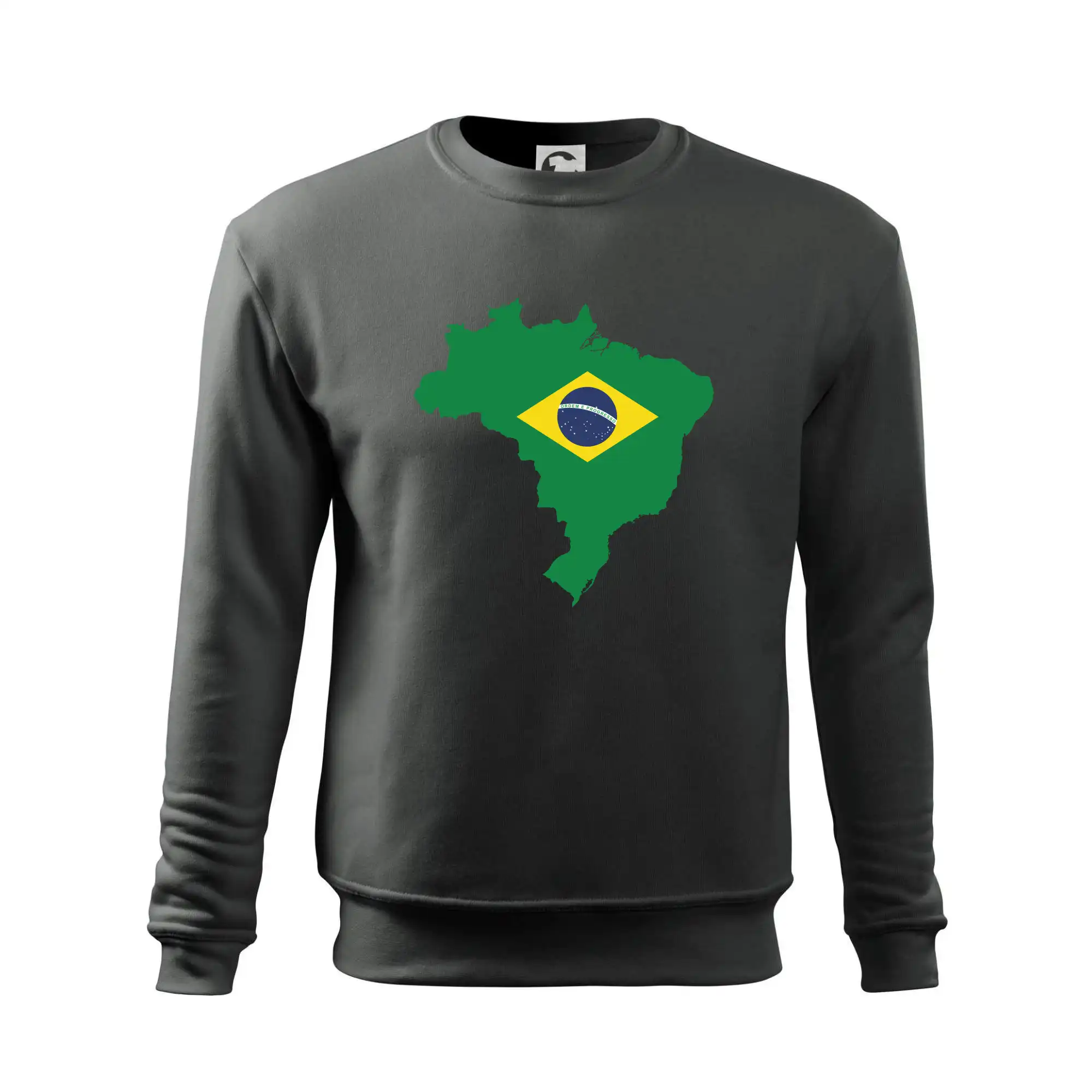 Brazílie vlajka v mapě