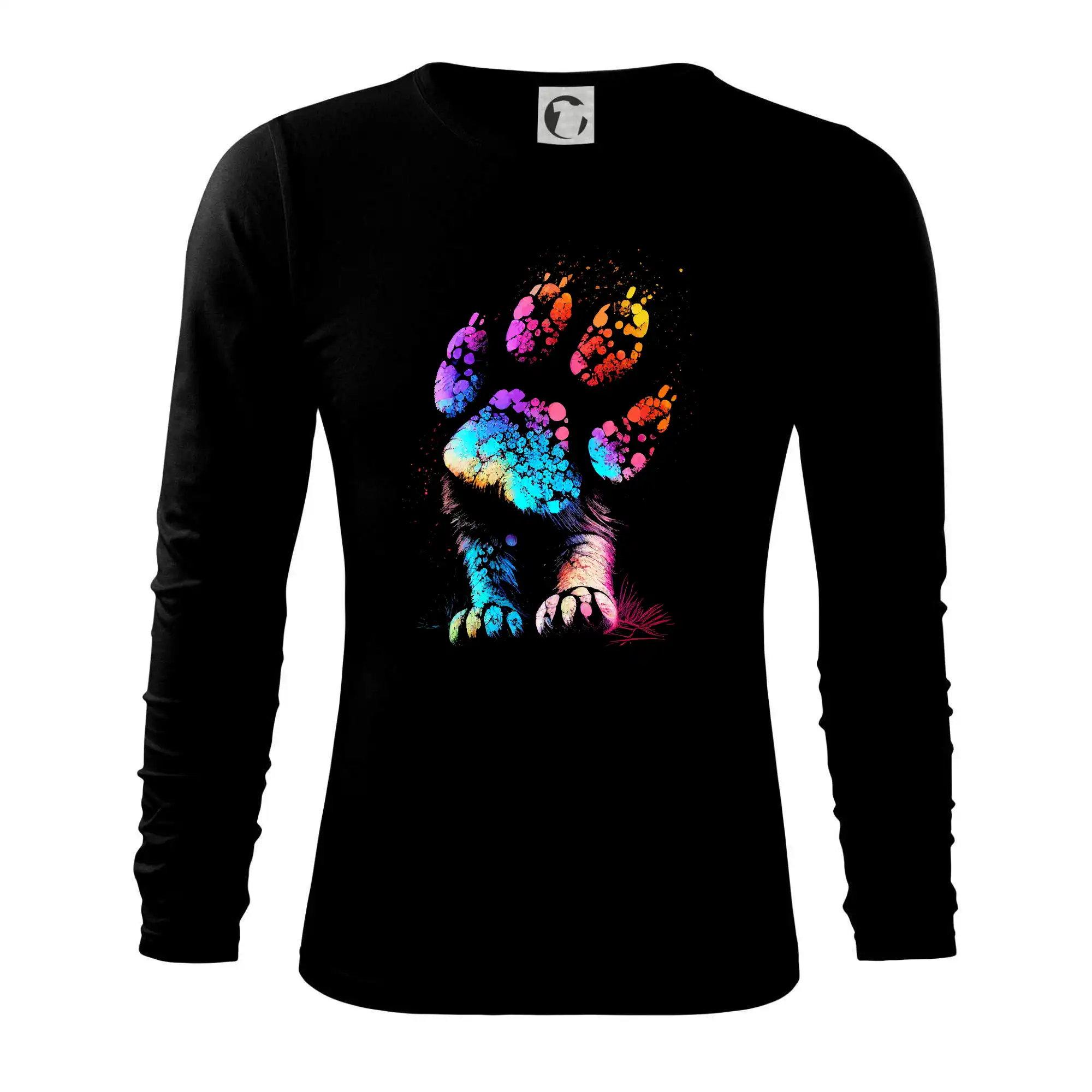 Tričká so psami - Abstraktné psie labka a nohy - Tričko s dlhým rukávom FIT-T long sleeve