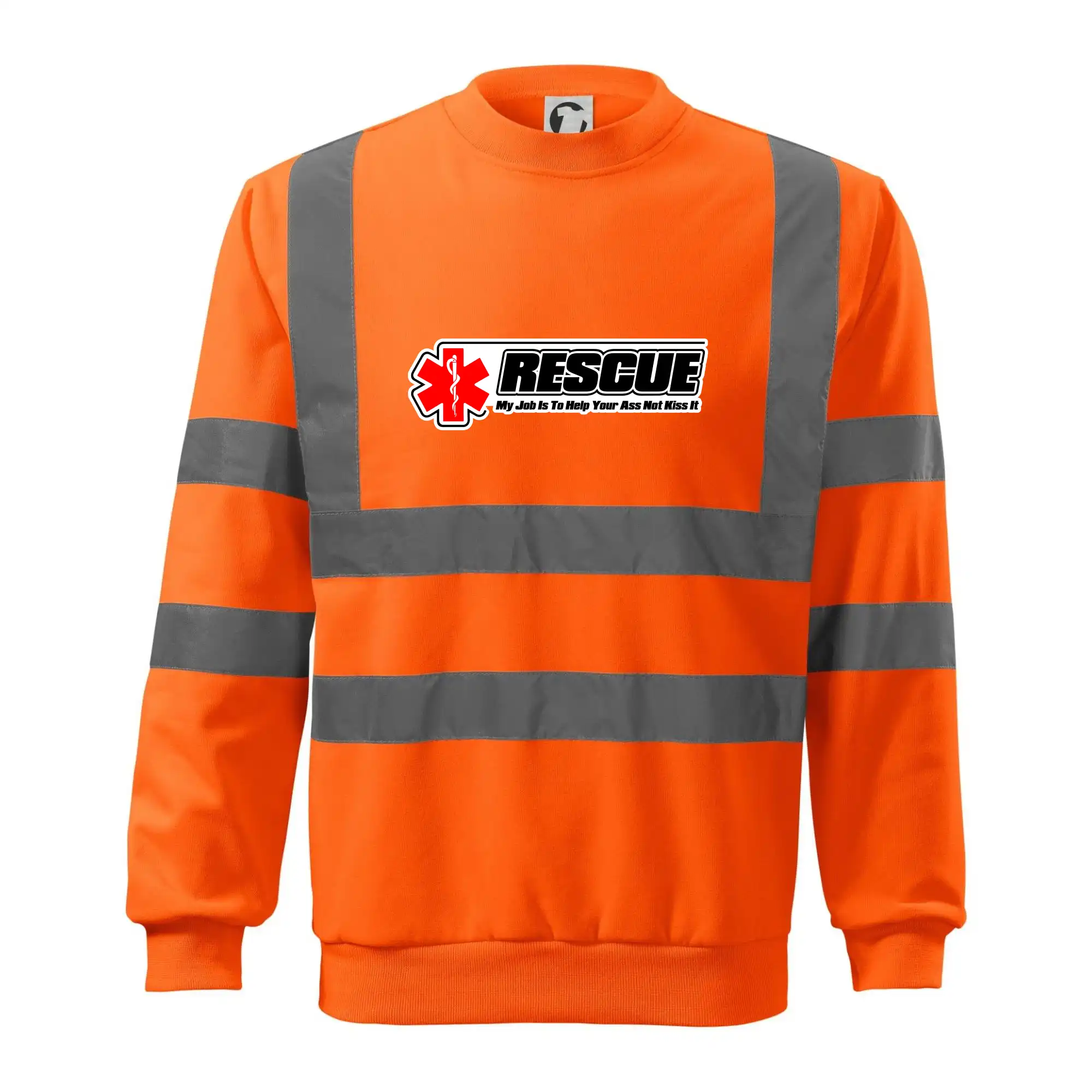 Tričká a mikiny pre záchranárov a lekárov - Kvalitné oblečenie pre zdravotníkov - Rescue My Job Is To Help Your Ass Not Kiss It - Reflexná mikina