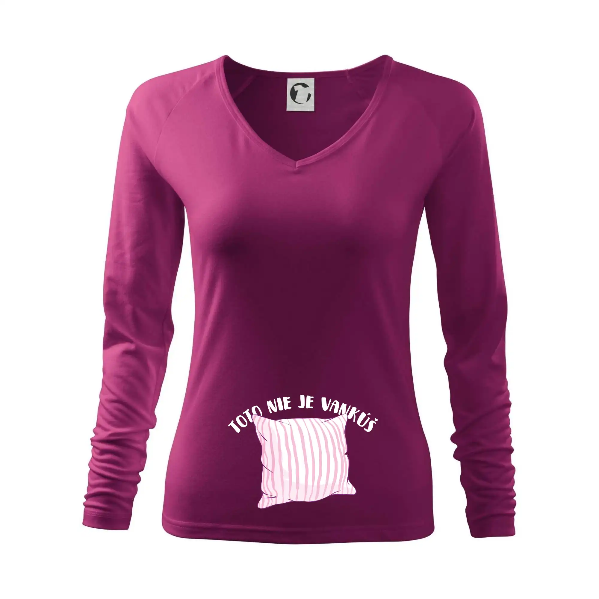 Tričká pre tehotné - Toto nie je vankúš - ružový - Tričko dámske Elegance