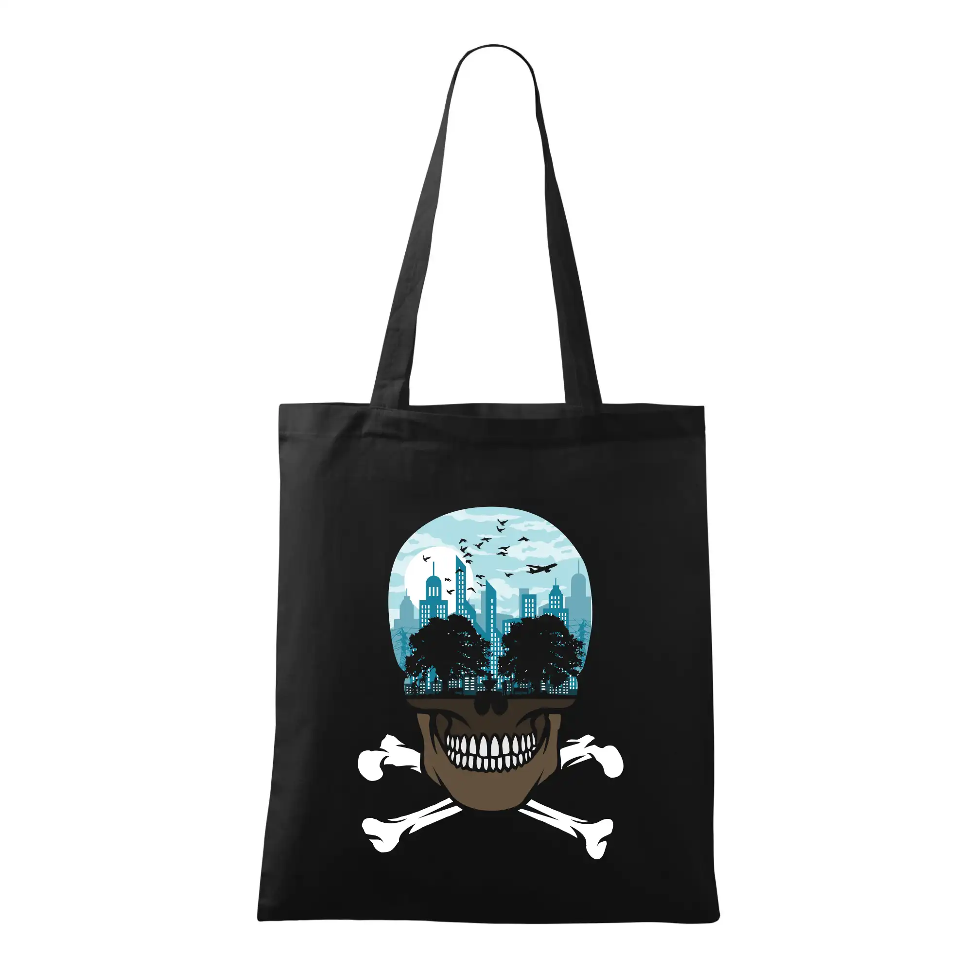Grafické tričká - Death City skull - Taška bavlnená