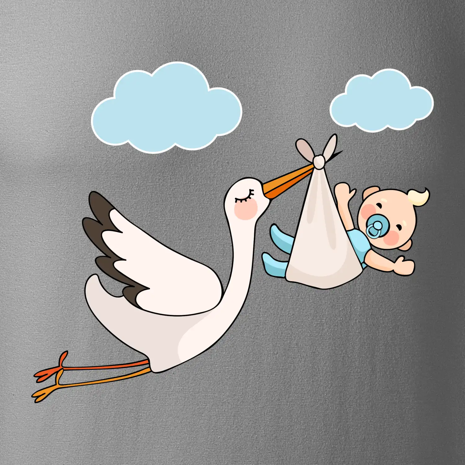 Čáp čekáme miminko - kluk