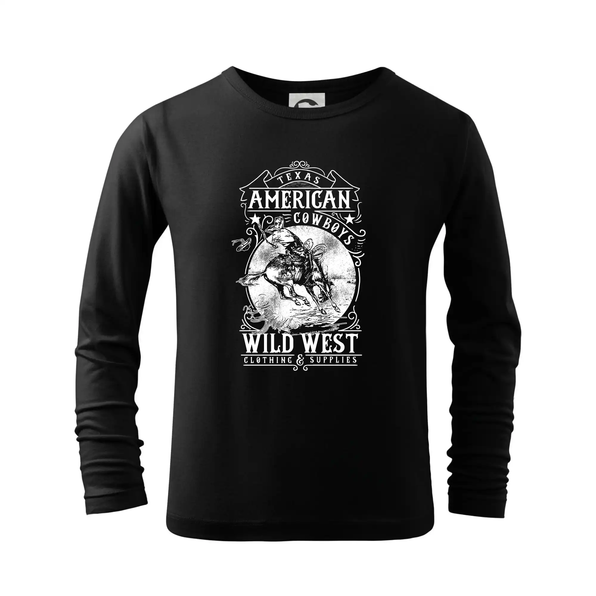 Tričká s koňmi - American cowboy - Tričko detské Long Sleeve