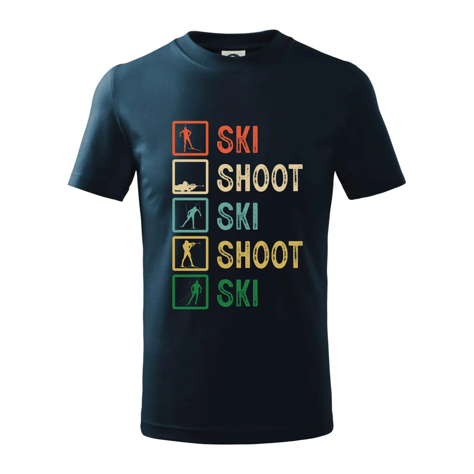 Lyže a Snowboard - Biatlon ski shoot ski - Tričko detské bavlnené