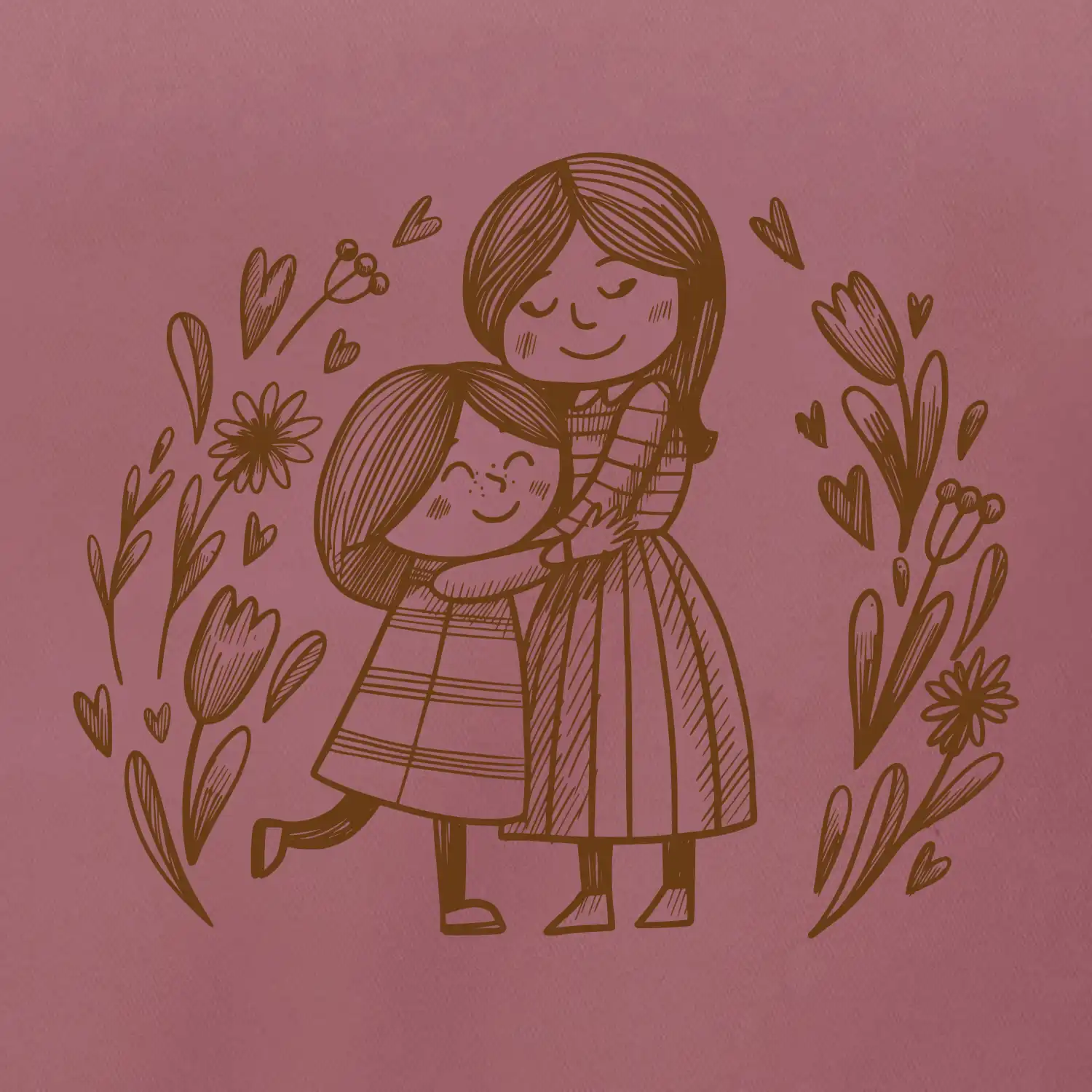 Matka a dcera v objetí