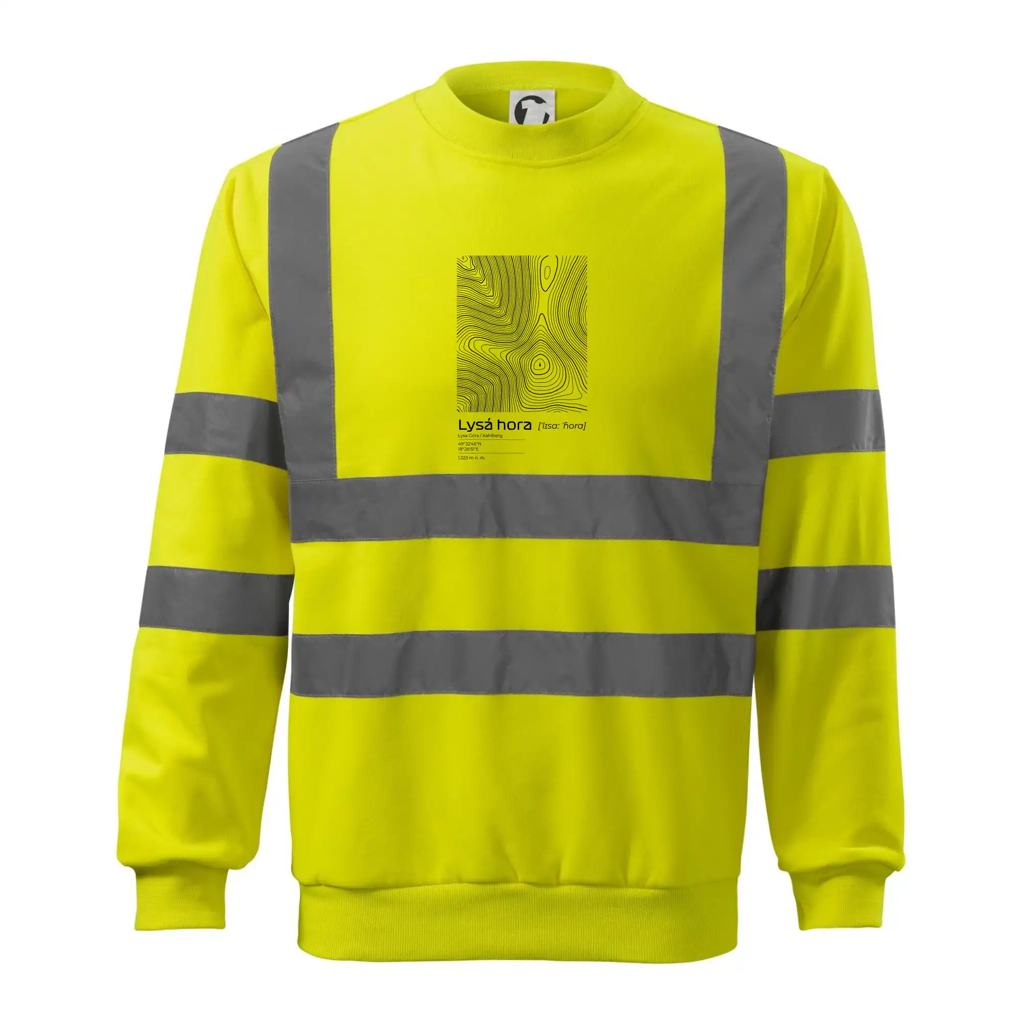 Lysá hora - vrstevnice v obdélníku