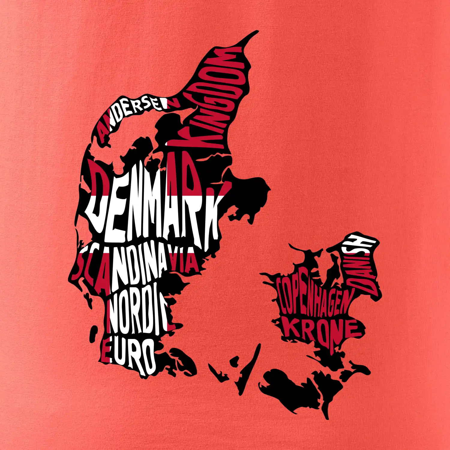 Mapy - názvy měst - Dánsko