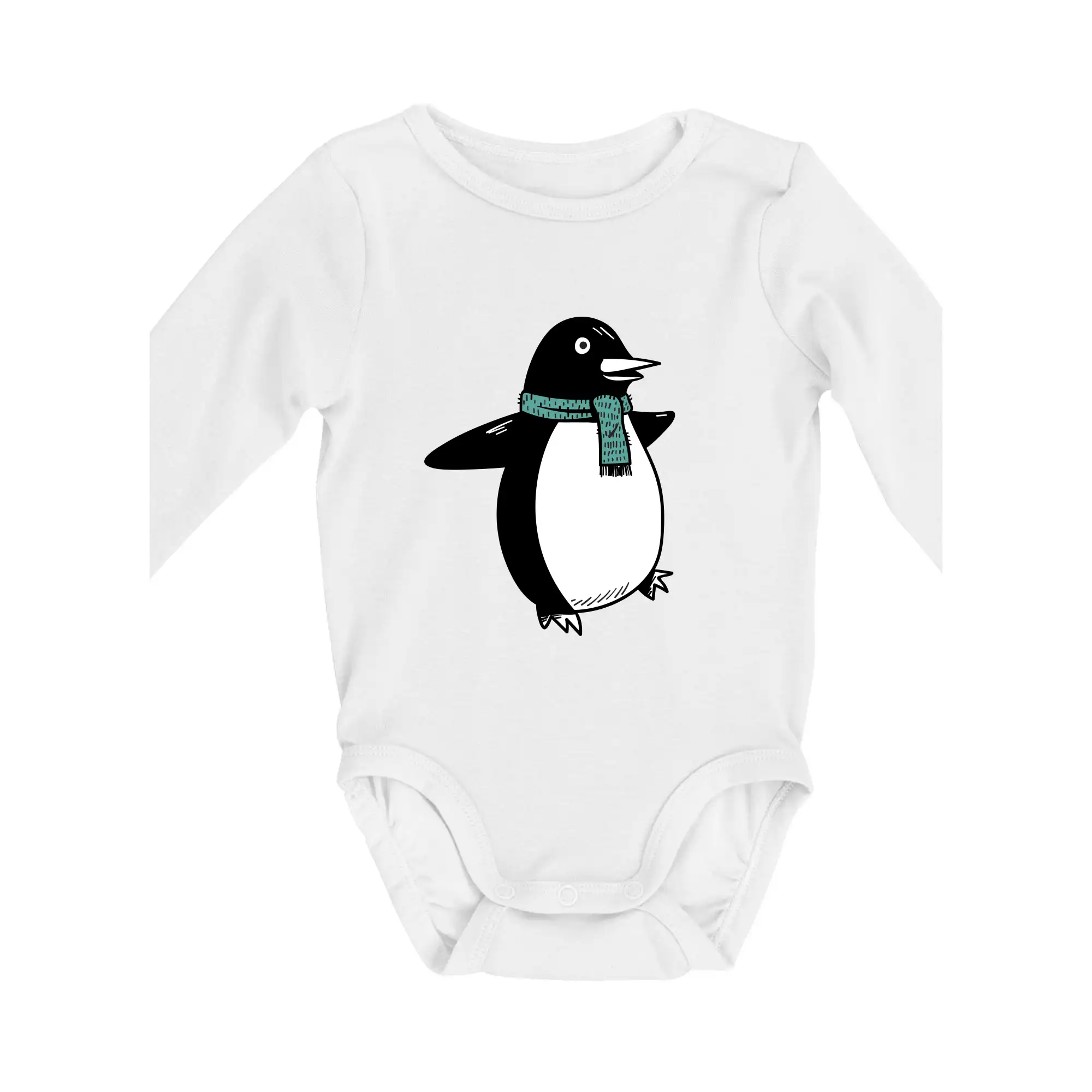 Tučňák se zelenou šálou