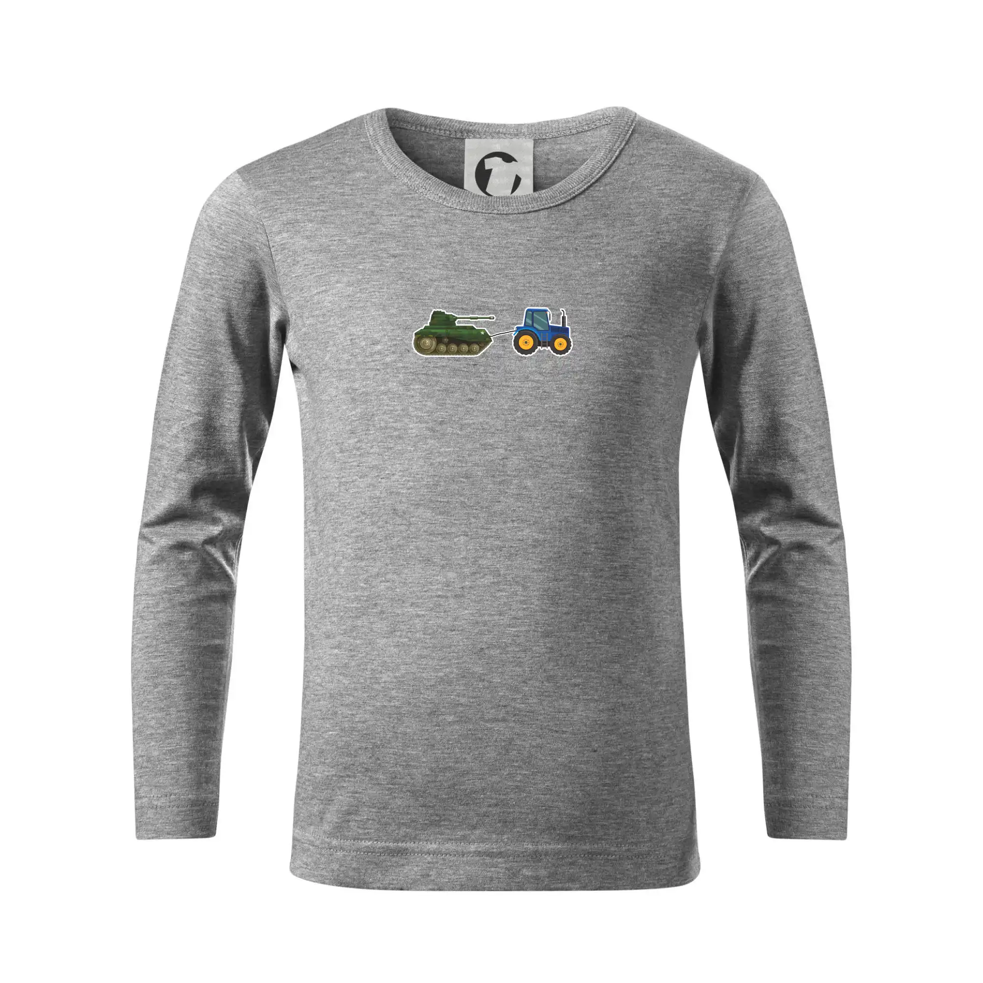 Tričká s vlajkou ukrajiny - Ukrajinský traktorový pluk ulovil tank - Tričko detské Long Sleeve