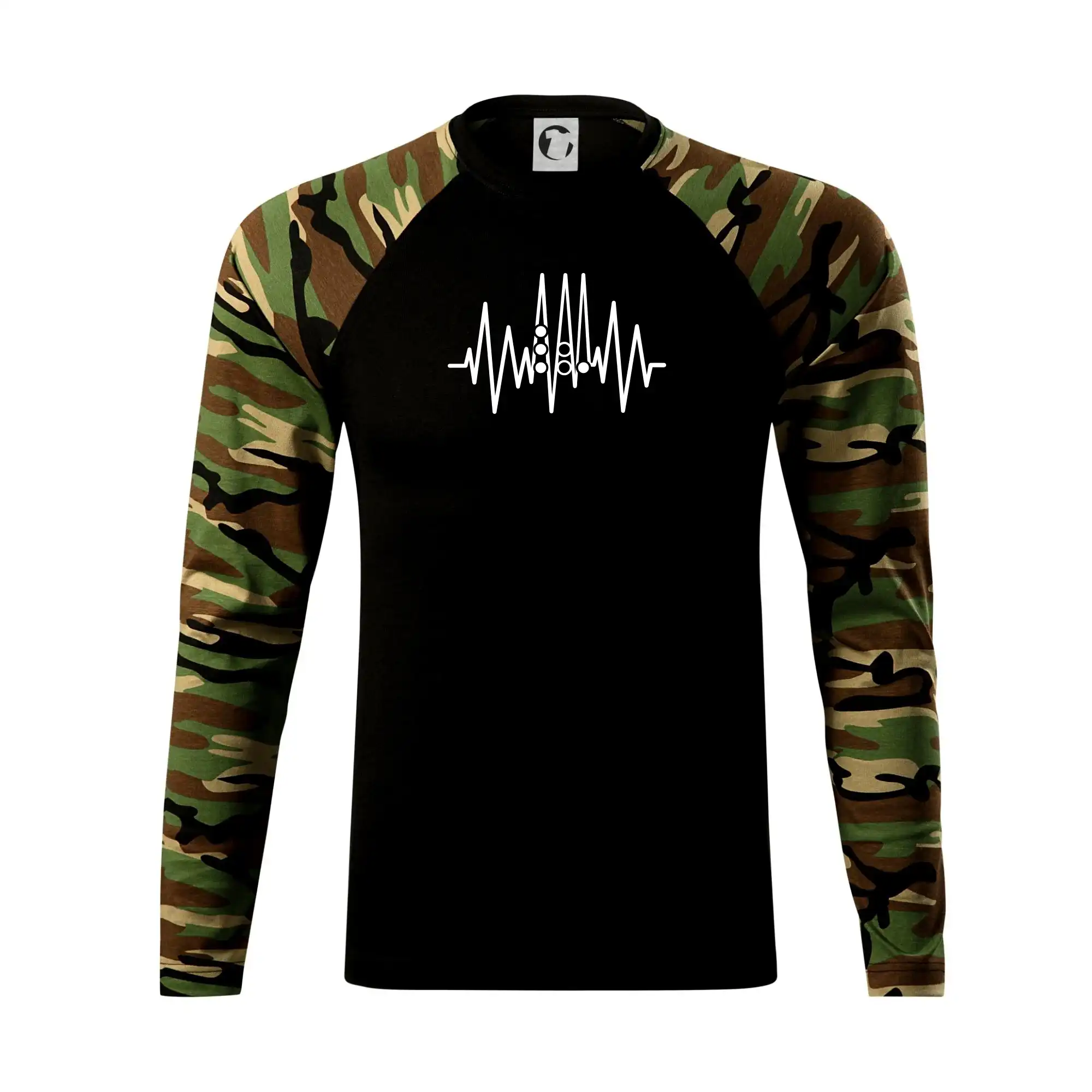Tričká a mikiny so spoločenskými hrami  - Backgammon  EKG - Camouflage LS