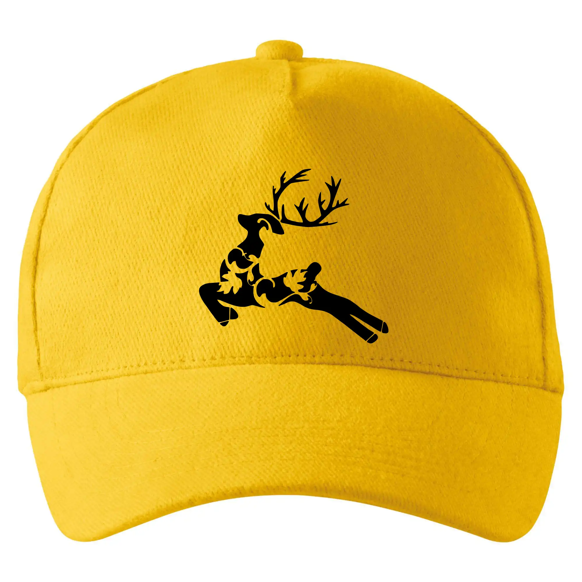 Tričká so zvieratami - Jelenica z listov - Šiltovka so zahnutým šiltom a mosaznou sponou