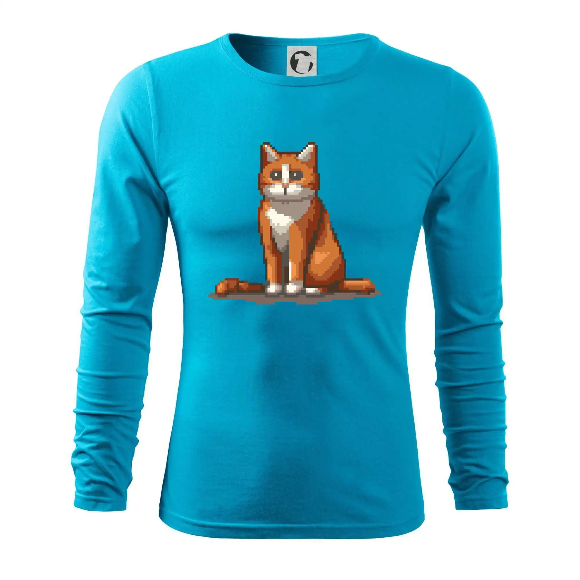 Vtipná tričká s mačkou - Mačka hrdzavá - Tričko s dlhým rukávom FIT-T long sleeve