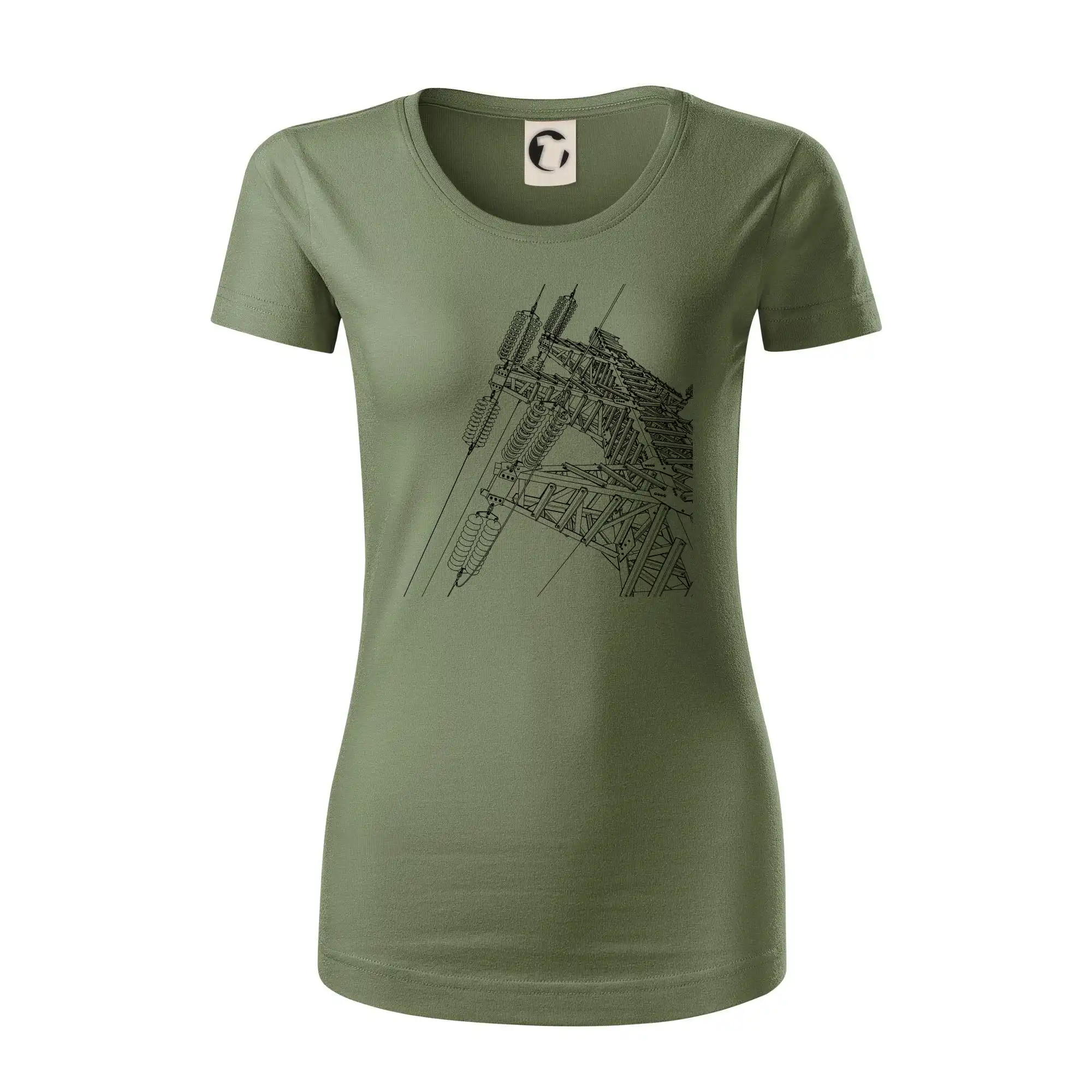 Nákres stožáru vysokého napětí