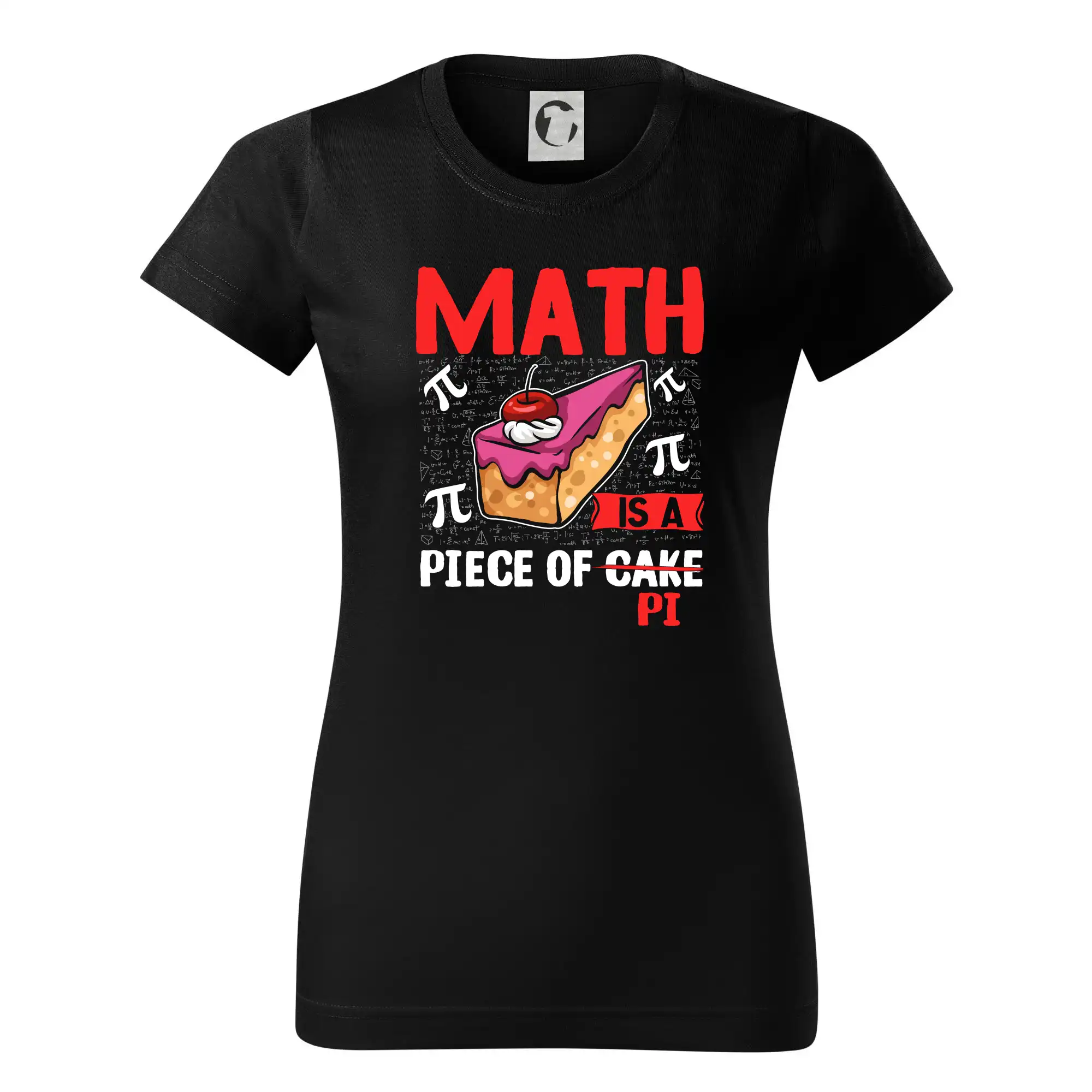 Vtipné tričká pre matematiky - Math piece of pi - Dámske tričko basic - ľahko voľnejšie a dlhšie