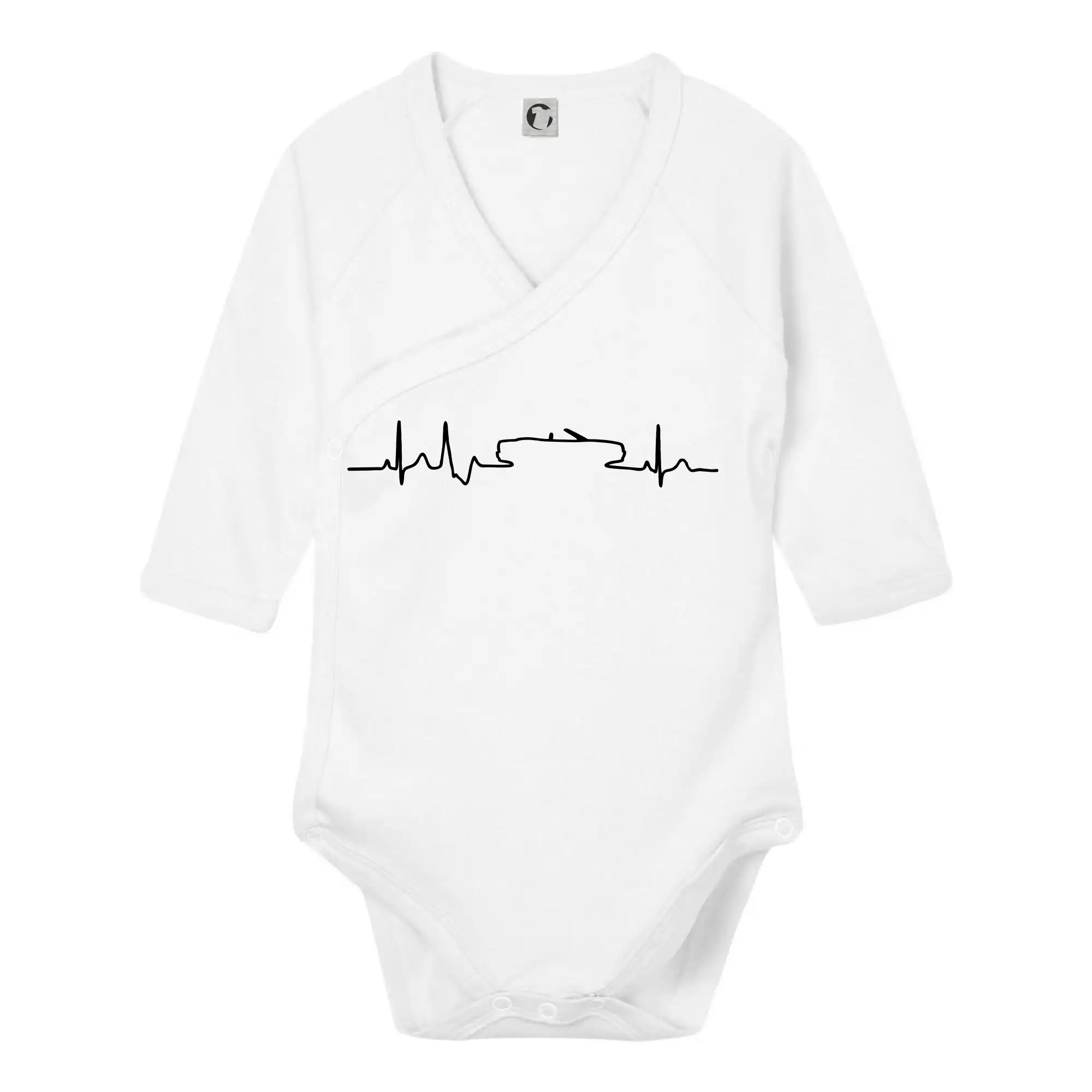 Auto tričká - EKG cabriolet - Body zavinovacie s dlhým rukávom