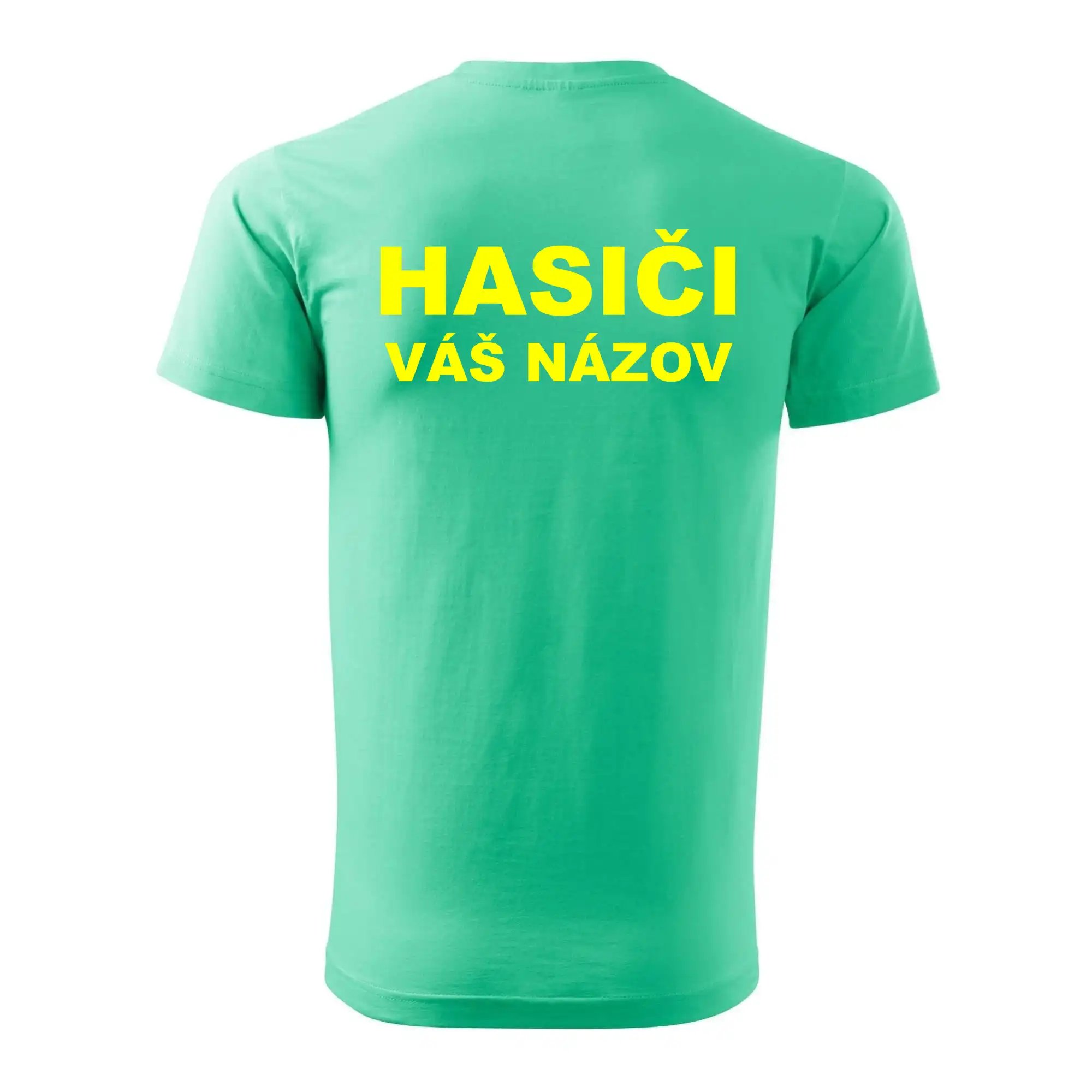 Hasiči - žltý nápis - váš názov zboru