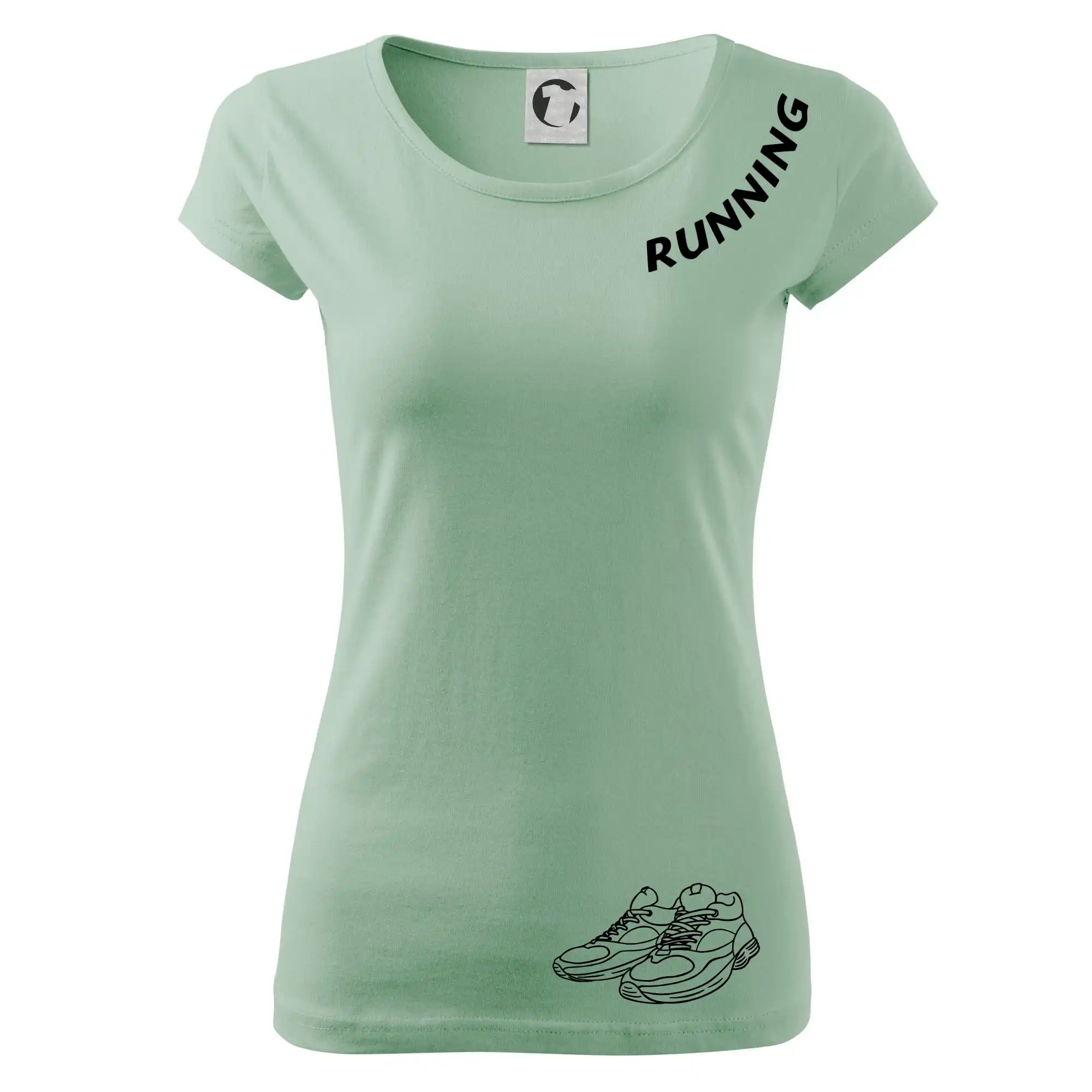 Tričká pre bežcov - Running nápis šikmo - Dámske tričko Pure