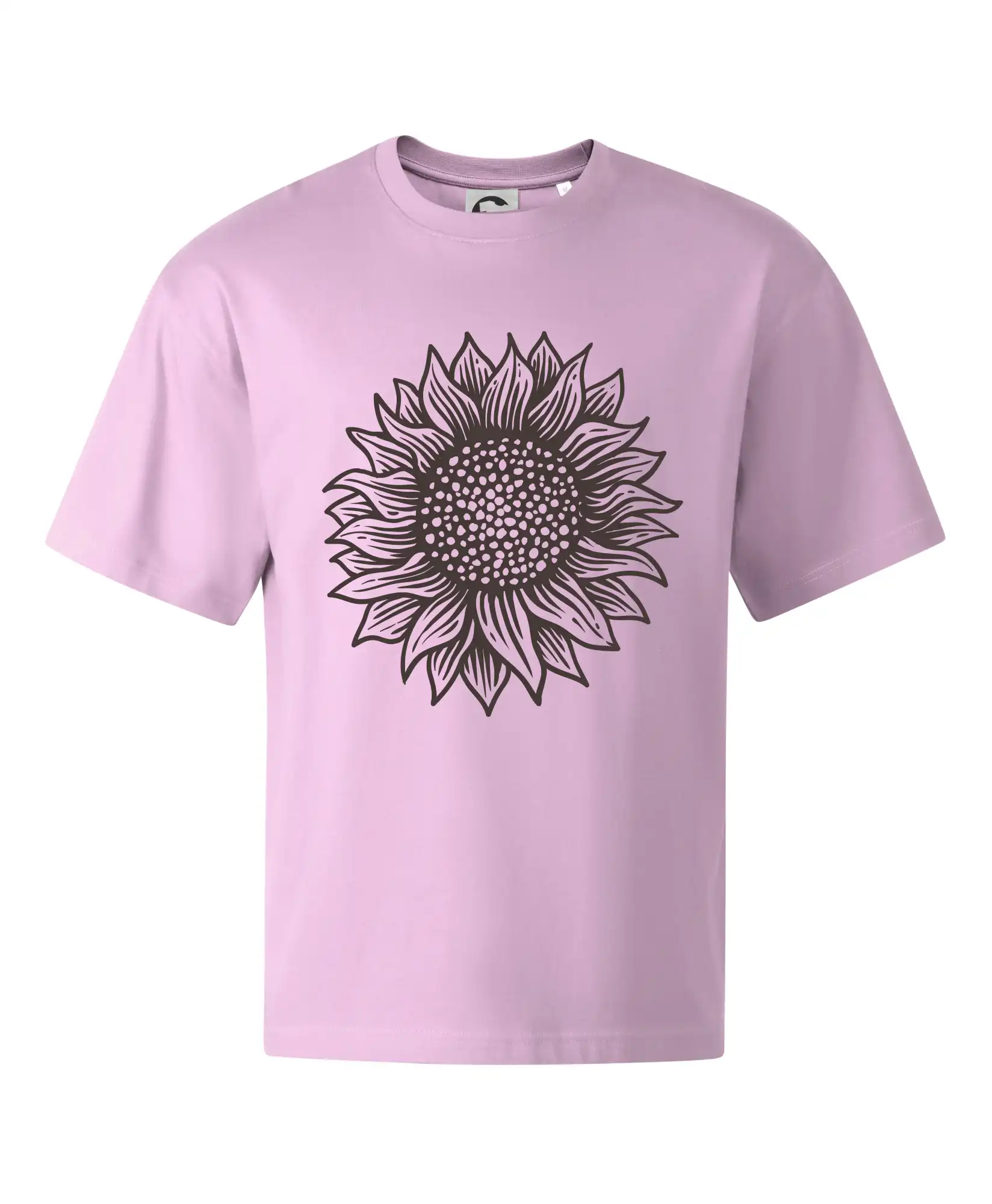 Slnečnica kreslená čiernobiela