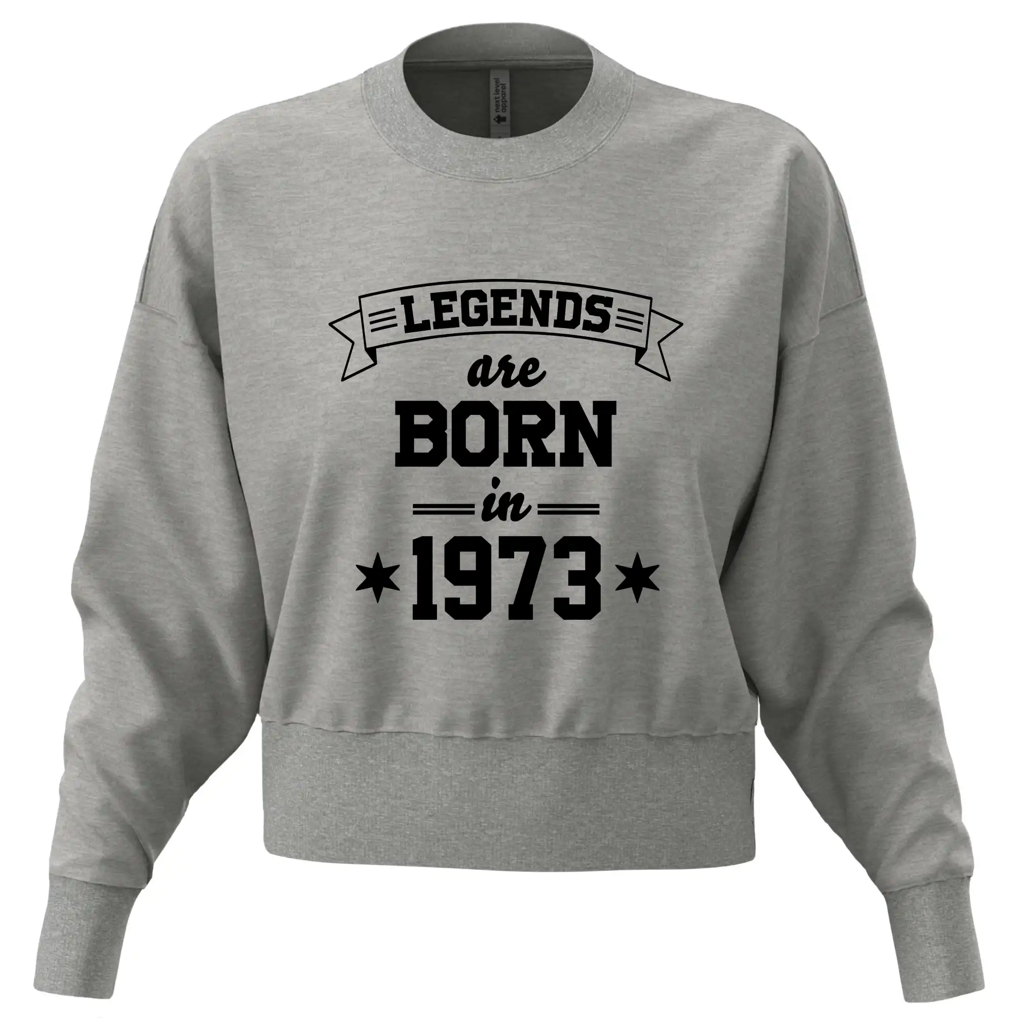 Tričká k narodeninám - Legends are born in 1973 - Mikina oversize crop OVERSIZE