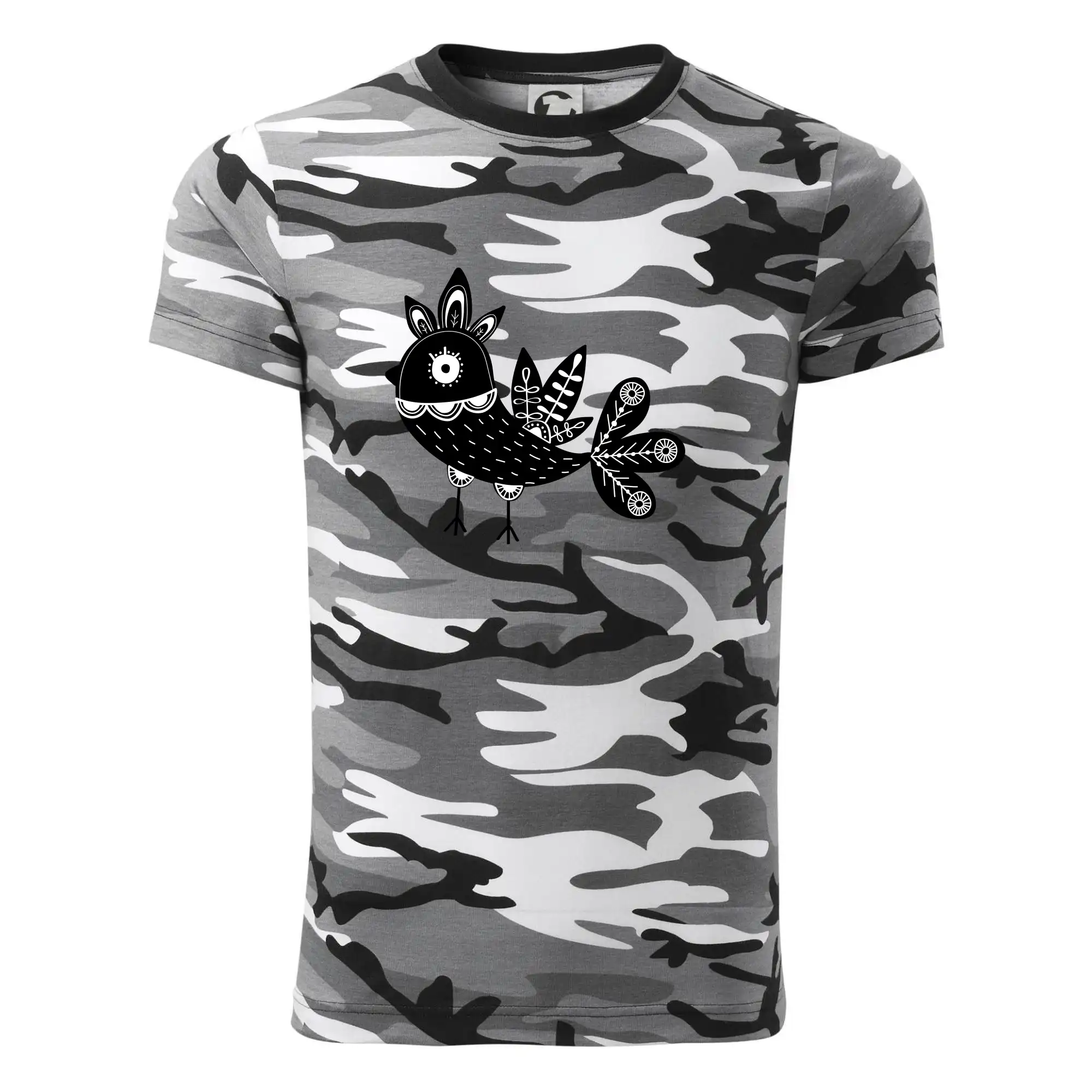 Ptáček černobílý folklór