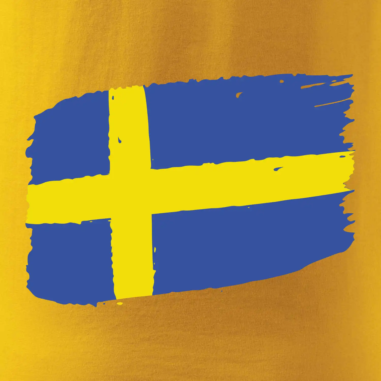 Švédsko vlajka štětkou