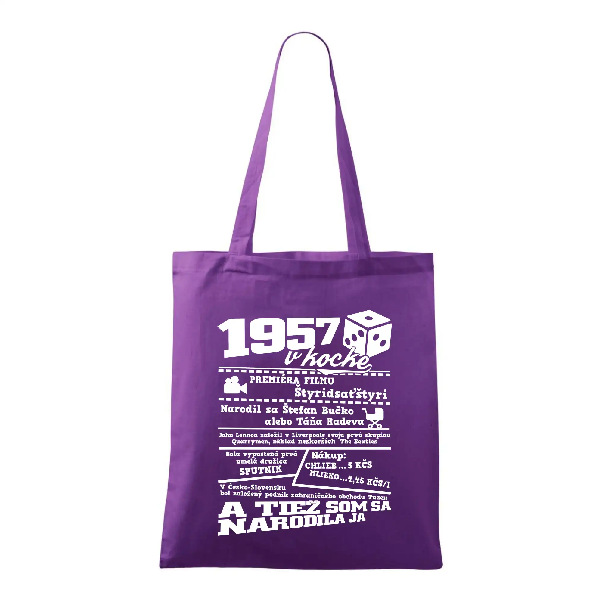 1957 v kocke - Taška bavlnená