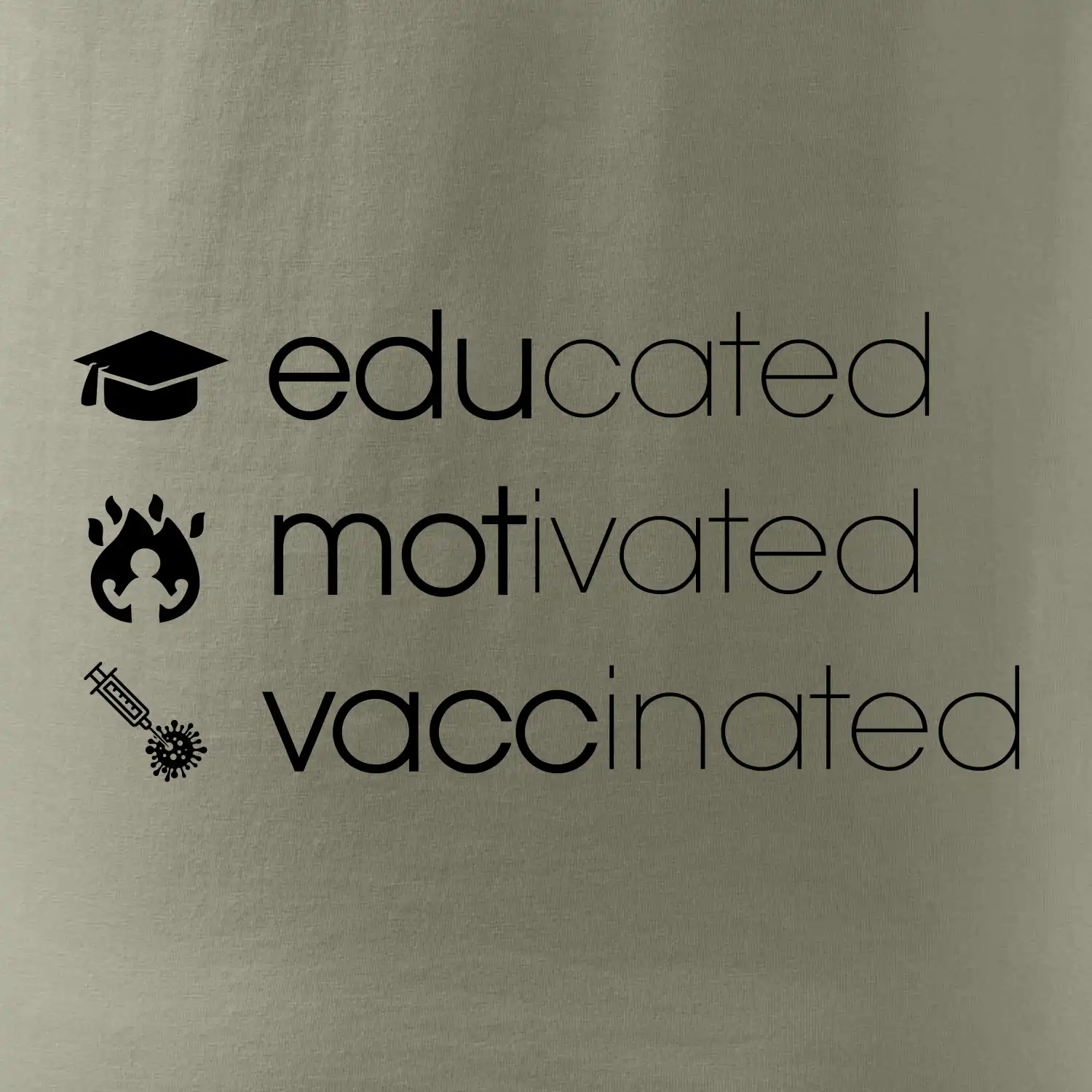 Educated motivated vaccinated