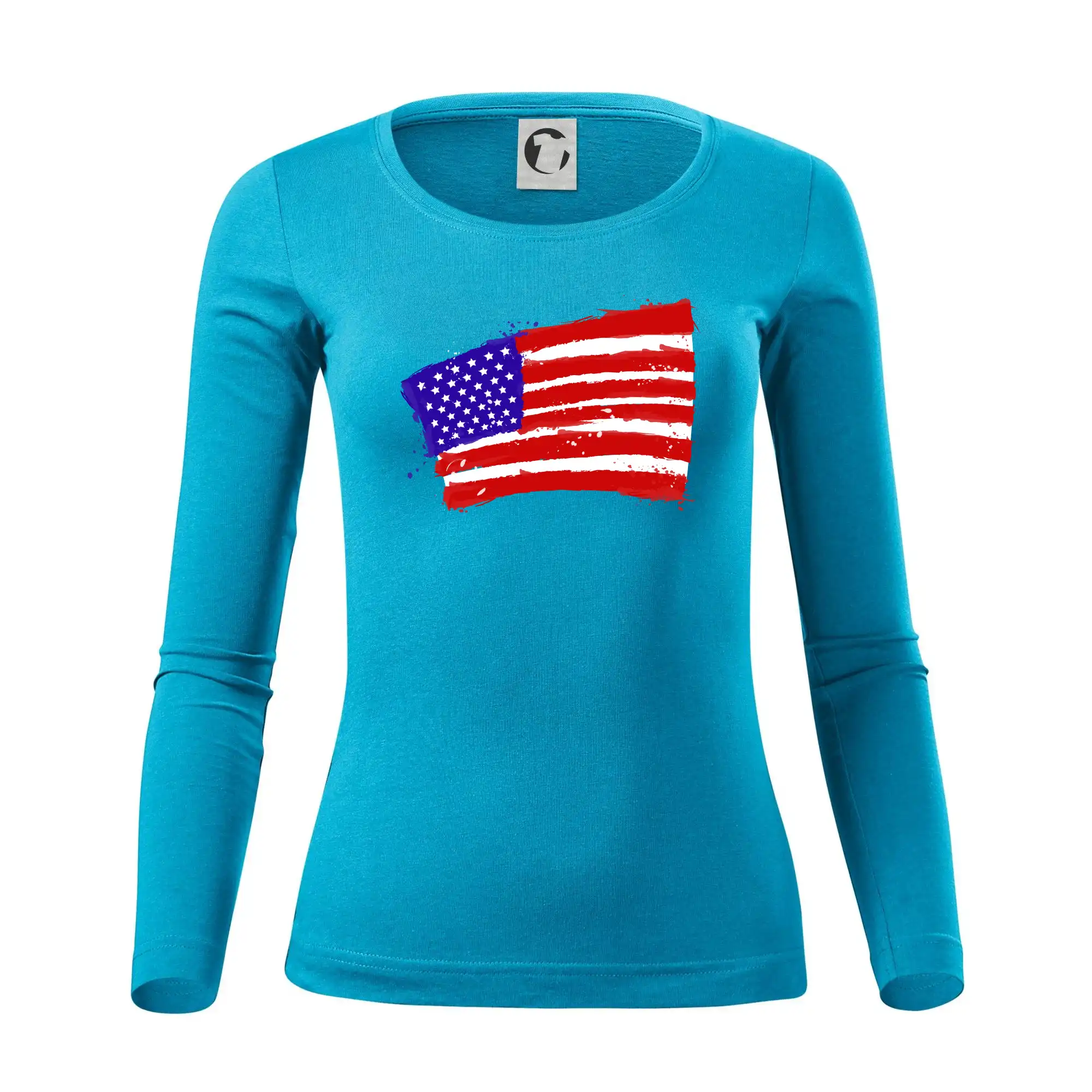 Americká vlajka ohnutá