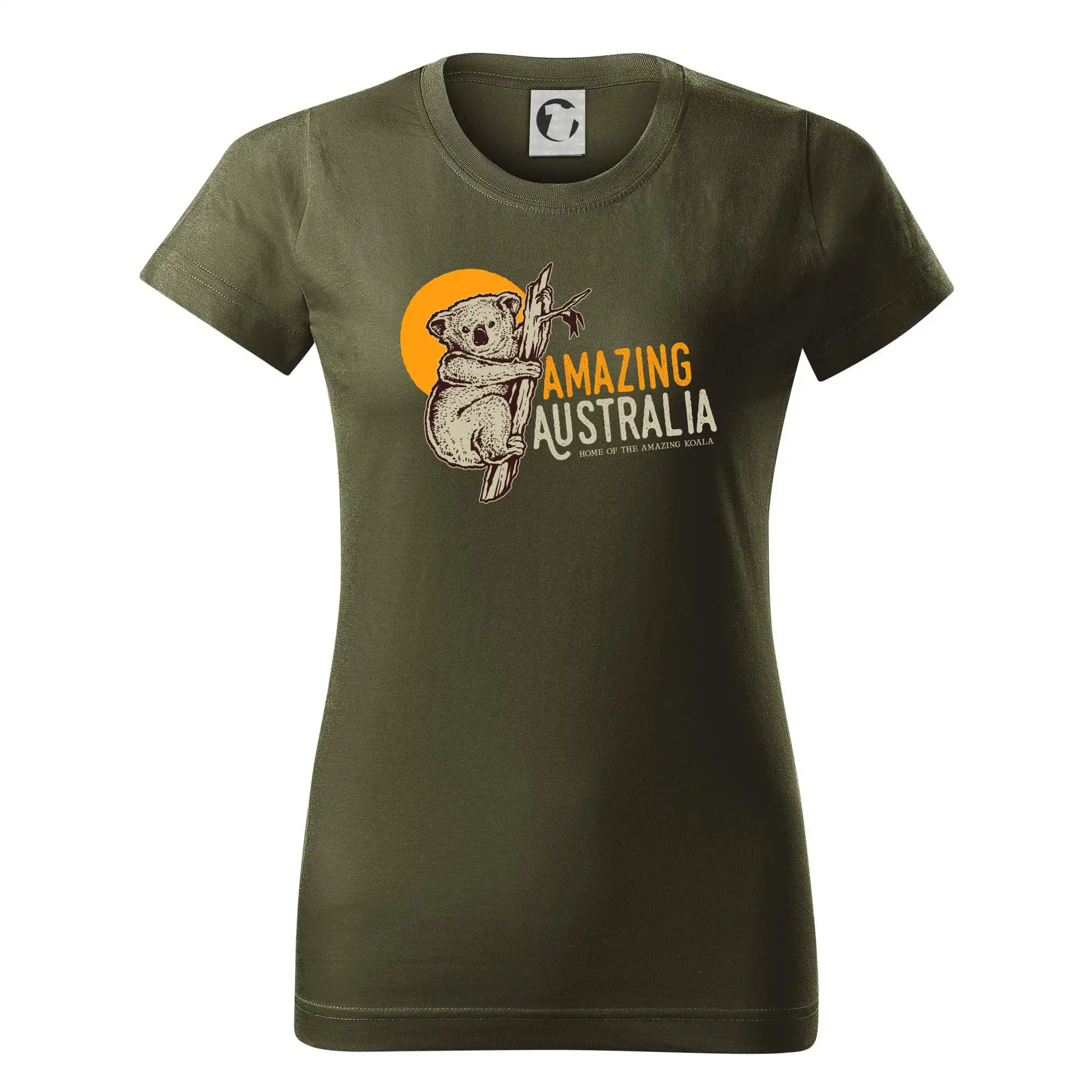 Tričká so zvieratami - Amazing Australia koala - Dámske tričko basic - ľahko voľnejšie a dlhšie
