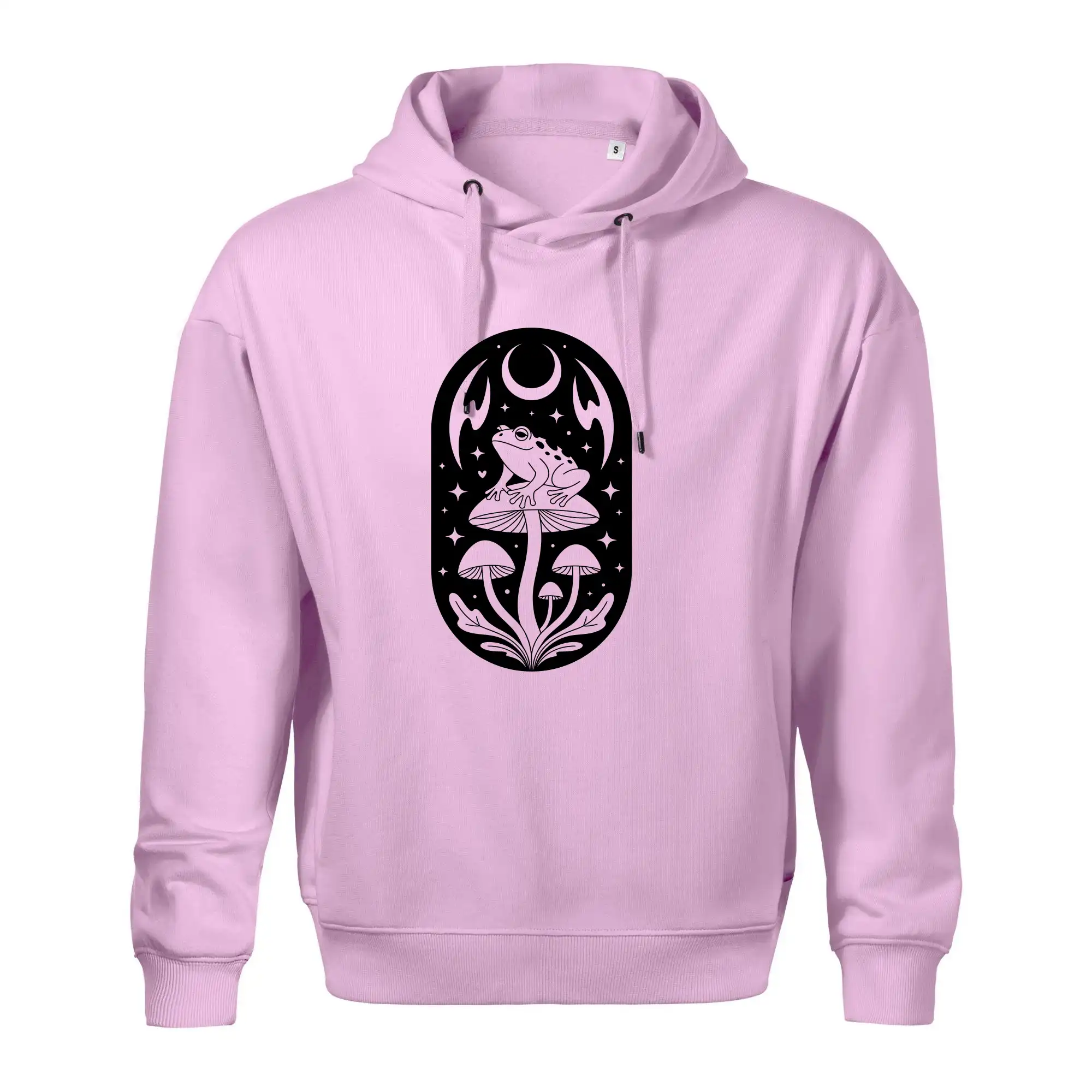 Goblincore černobílá oválná žába