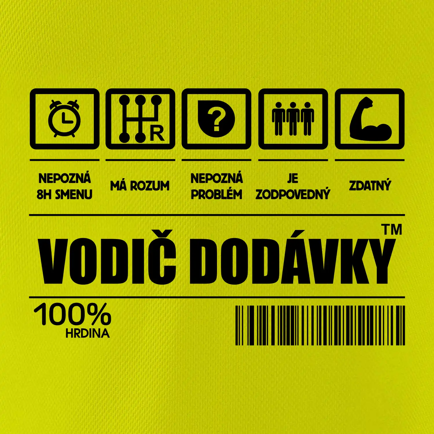 Čiarový kód - Vodič dodávky