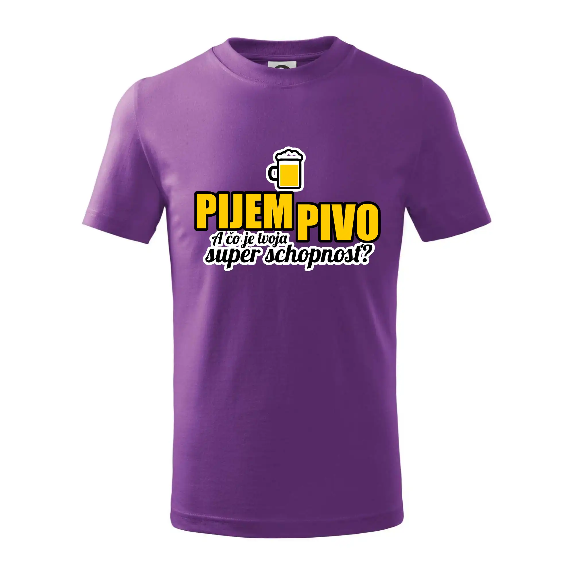 Vtipná tričká pre pivárov - Pijem pivo - tvoja super schopnosť - rovný - Tričko detské bavlnené
