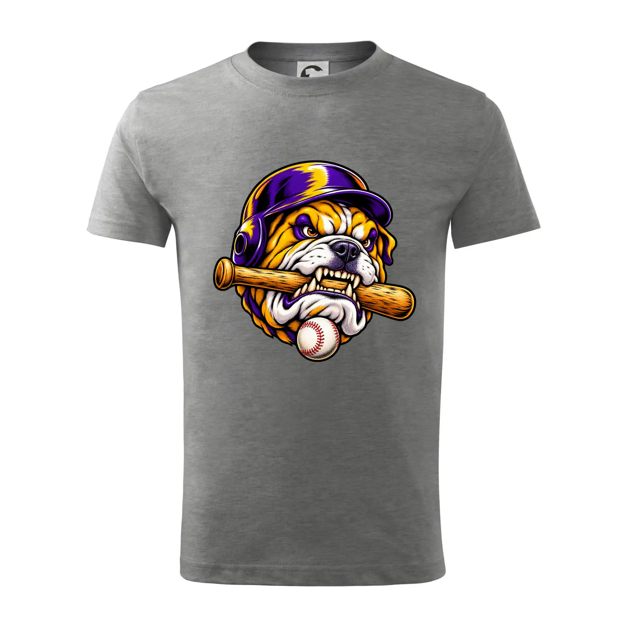 Baseballový buldok s pálkou