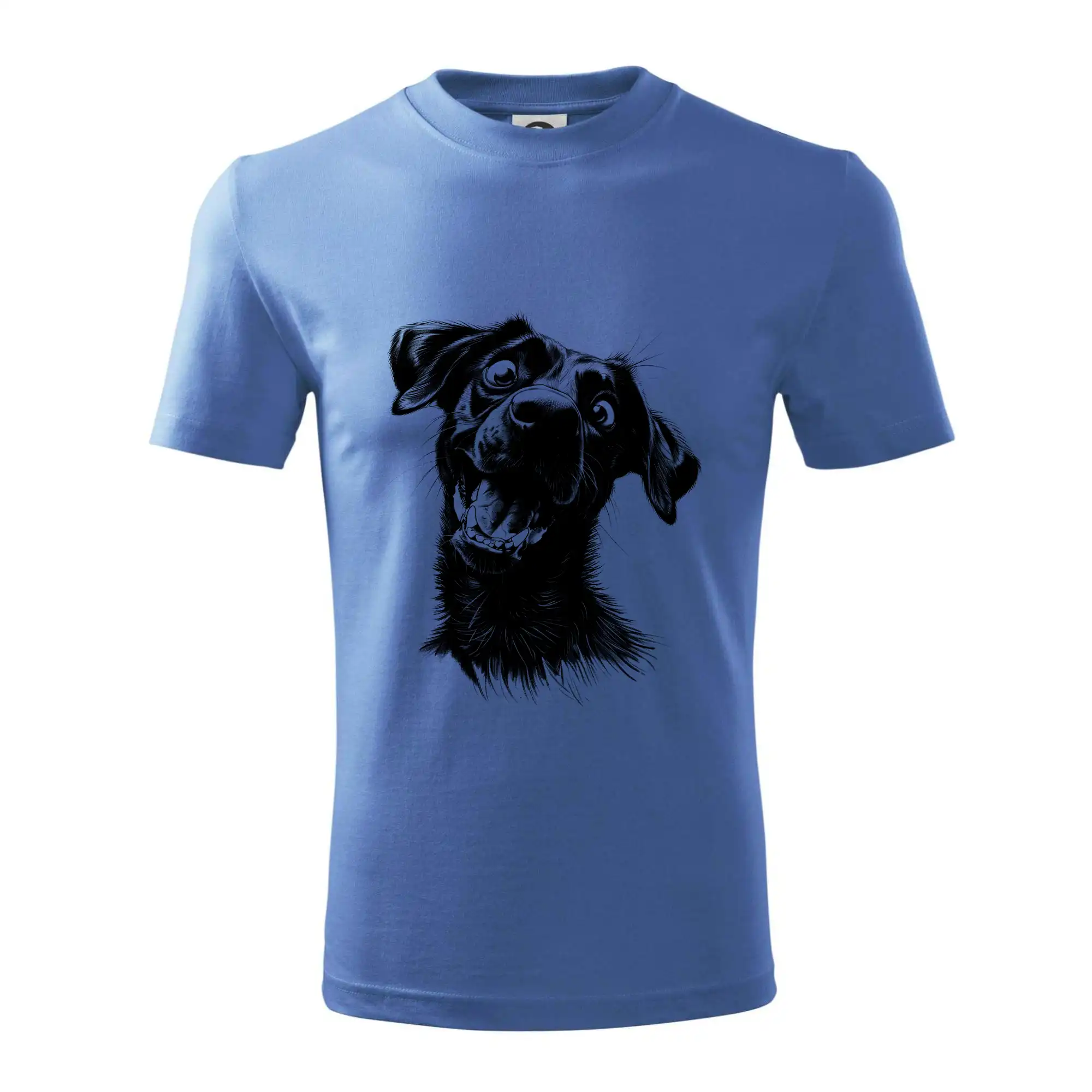 Čiernobiela karikatúra Labrador tmavý