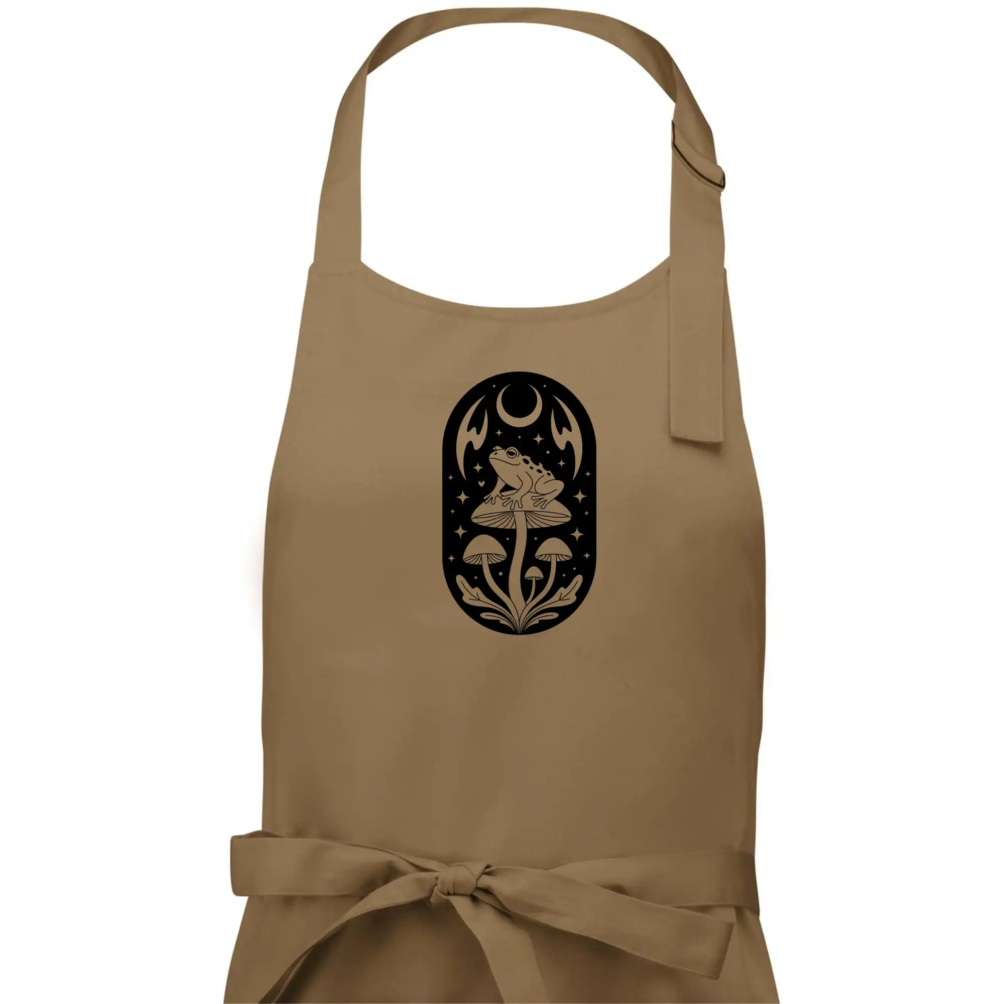 Goblincore černobílá oválná žába