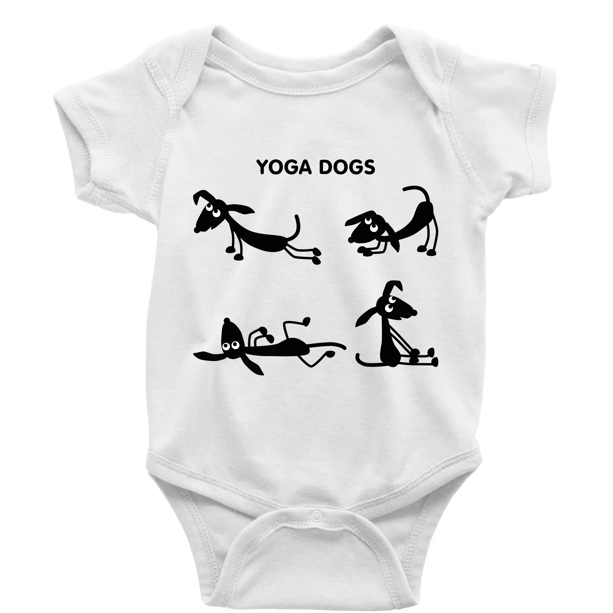 Ostatné psie plemená - Psie yoga (Hana-creative) - Body dojčenské s krátkym rukávom