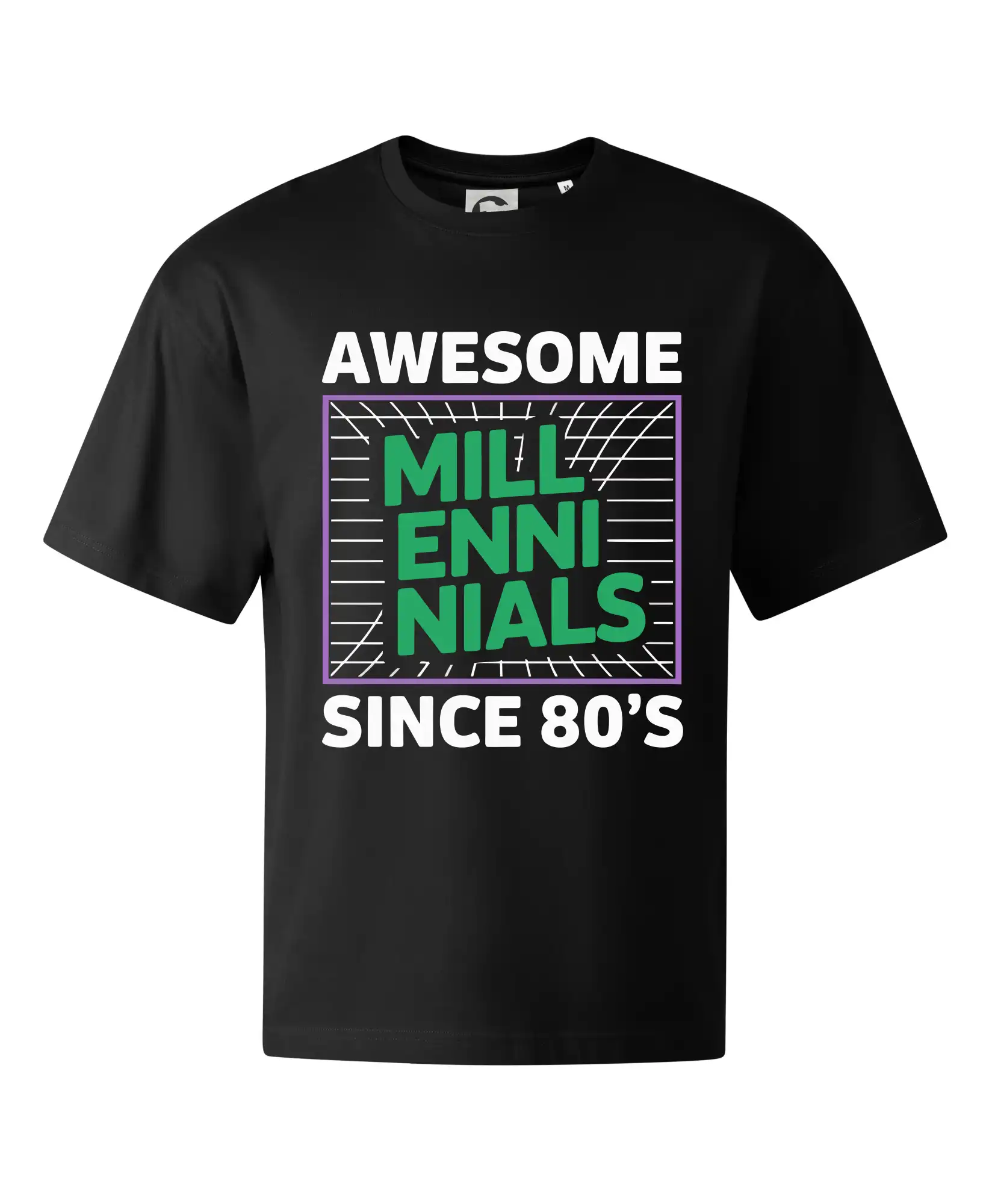 Tričká s motívmi ktoré frčia na internete - Generace Y - Zelený Awesome Millennials Since 80's - Stage unisex - OVERSIZE