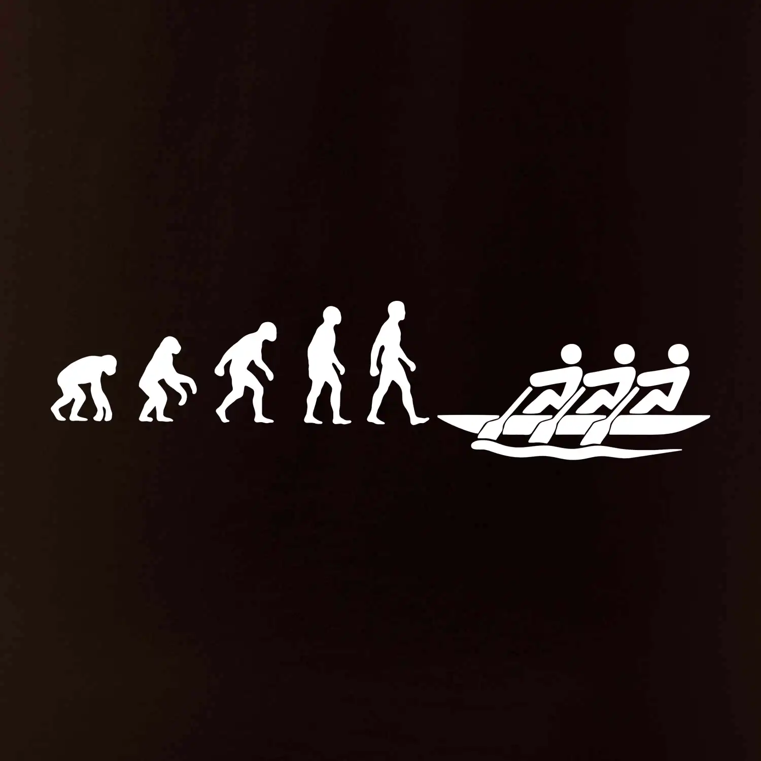 Evoluce veslování 3 lidi