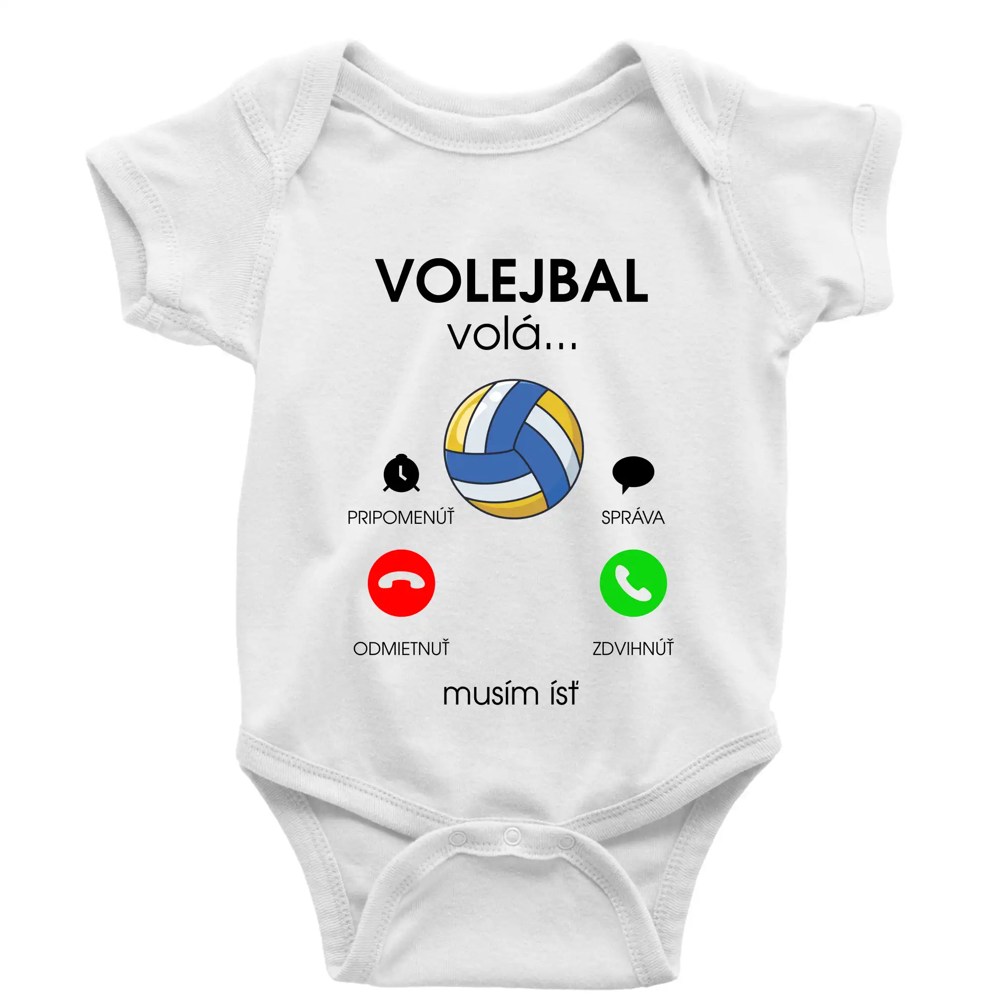 Trička na volejbal - Volejbal volá - Body dojčenské s krátkym rukávom