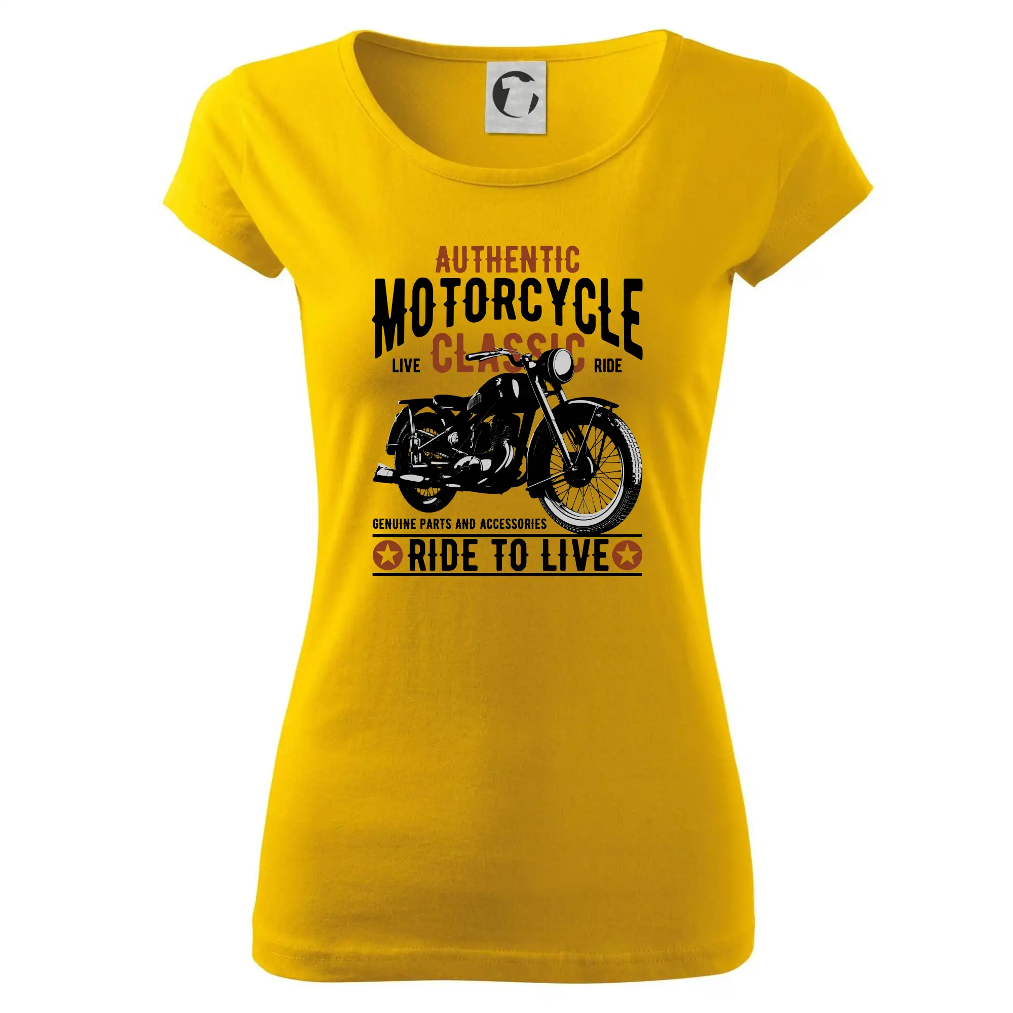 Authentic classic ride to live - Dámske tričko Pure