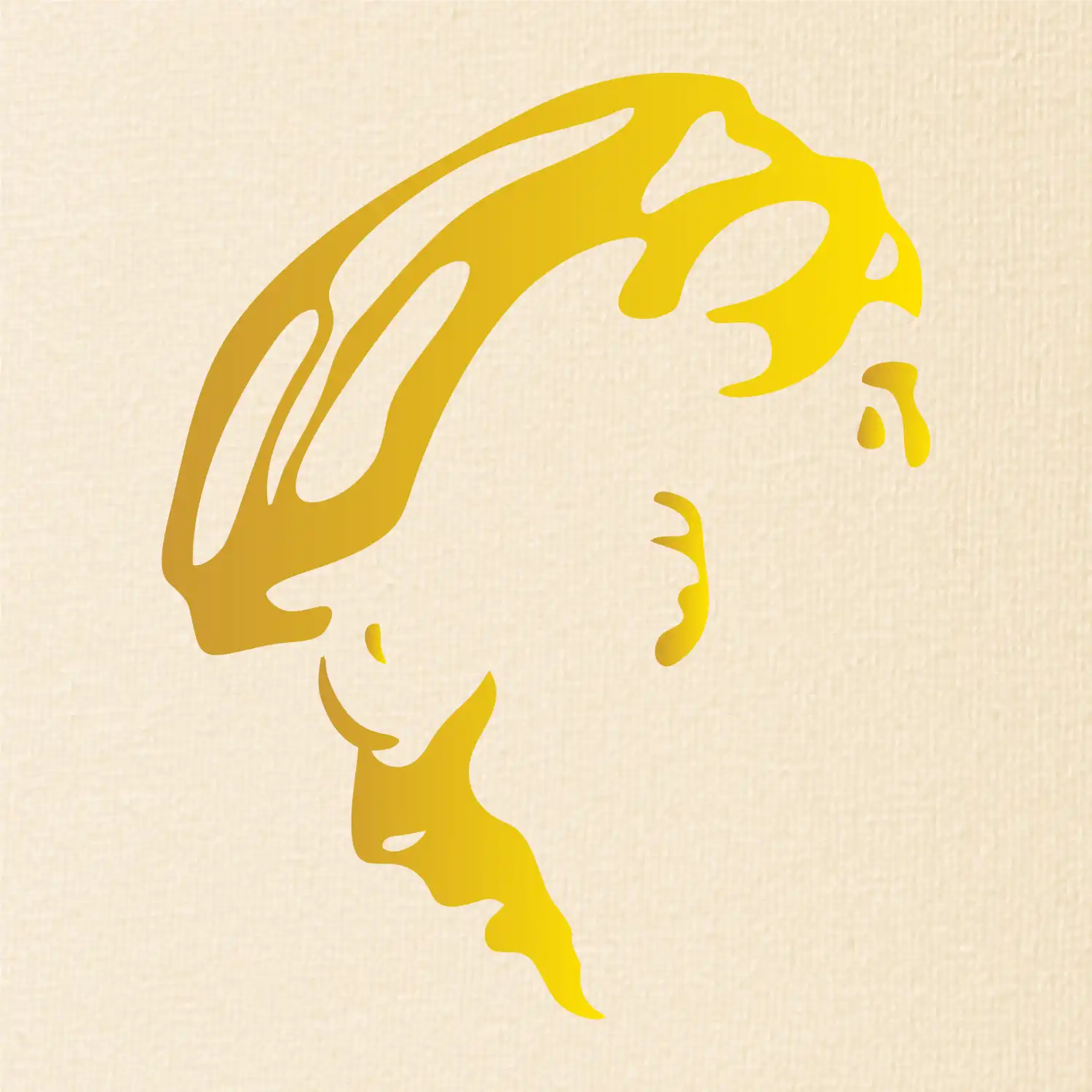 Hlava cyklista zlatá