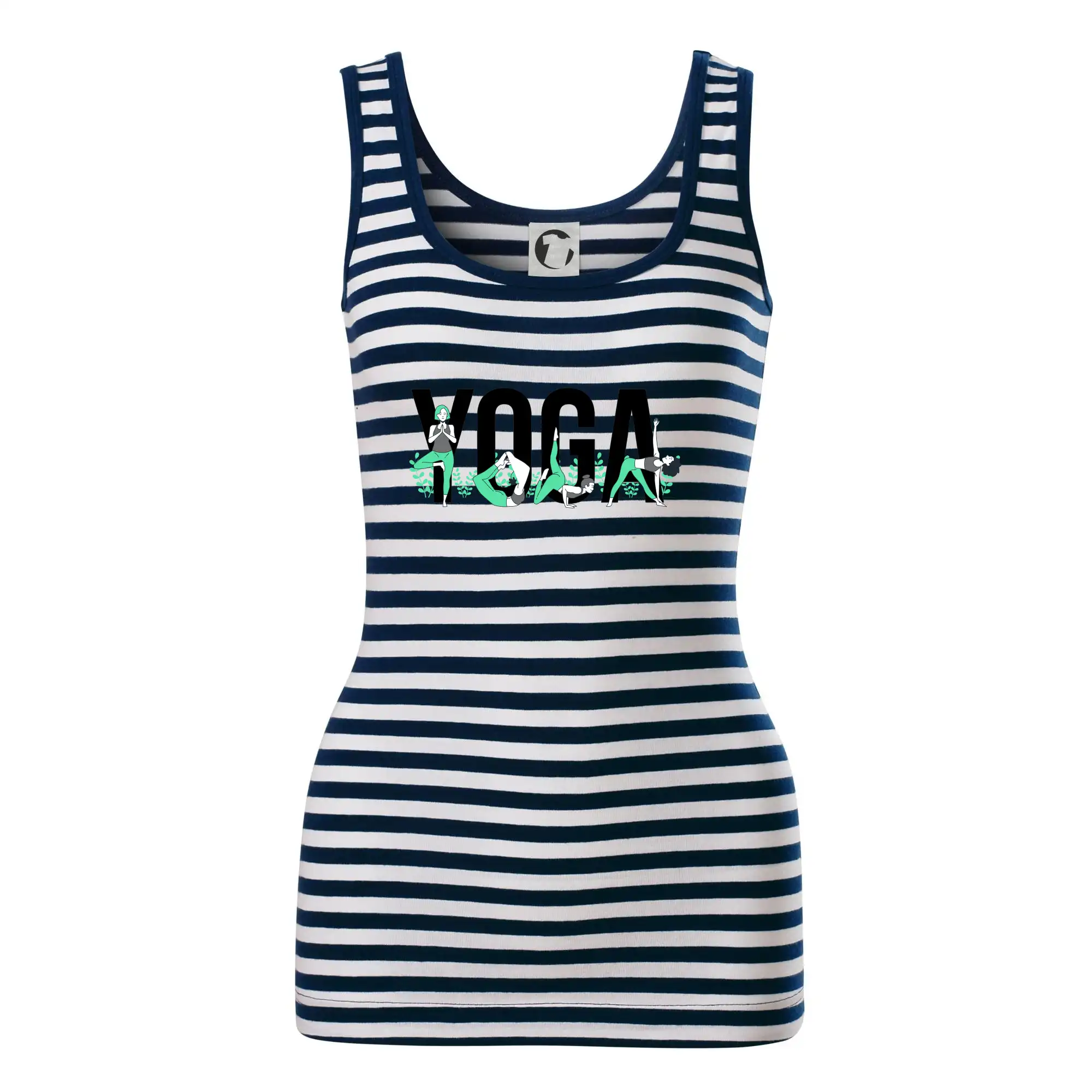 Tričká na jógu - Yoga nápis farebný - Sailor tielko na vodu
