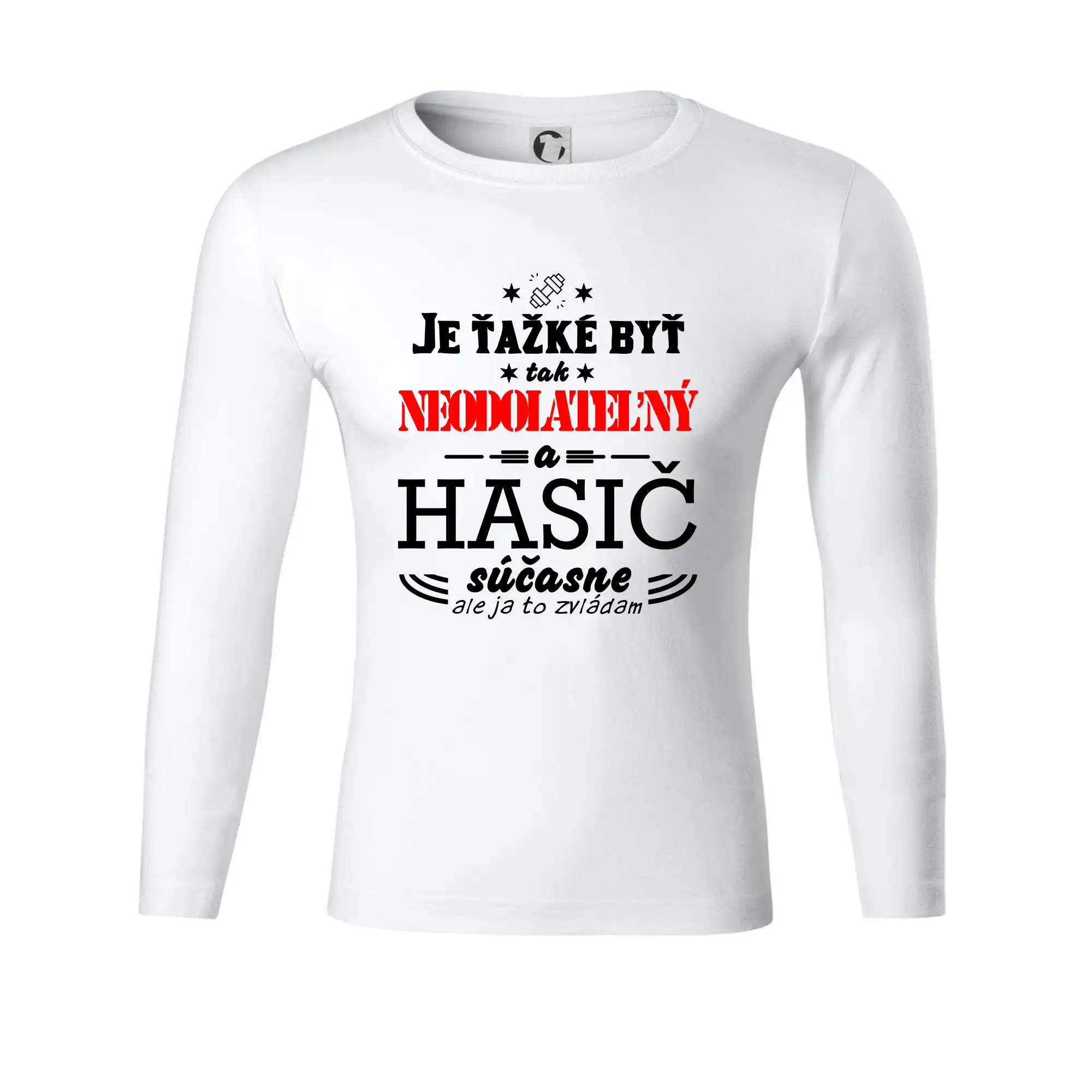 Originálne tričká pre hasičov - Neodolateľný hasič - Tričko Progress s dlhým rukávom